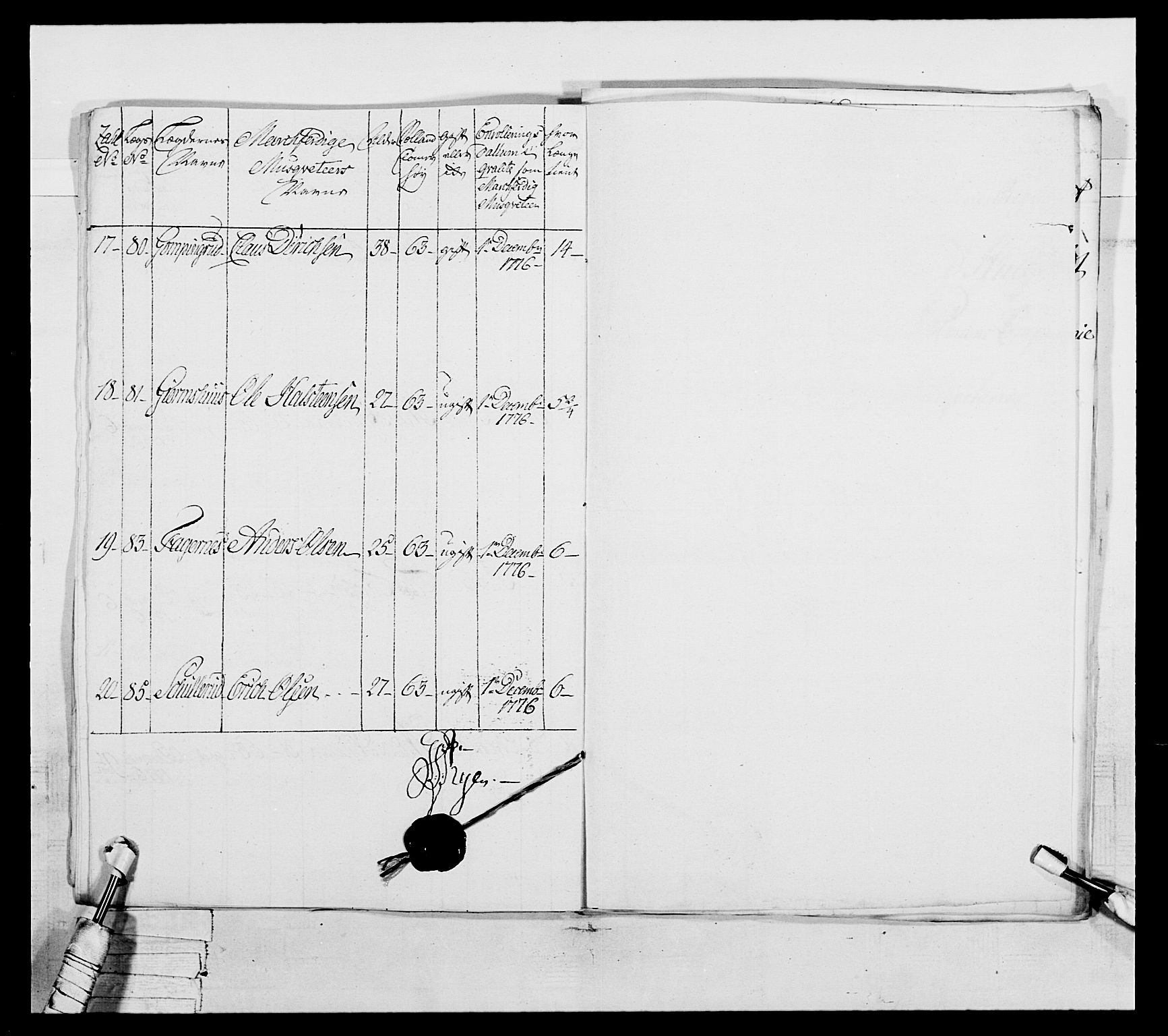 Generalitets- og kommissariatskollegiet, Det kongelige norske kommissariatskollegium, RA/EA-5420/E/Eh/L0043a: 2. Akershusiske nasjonale infanteriregiment, 1767-1778, p. 767