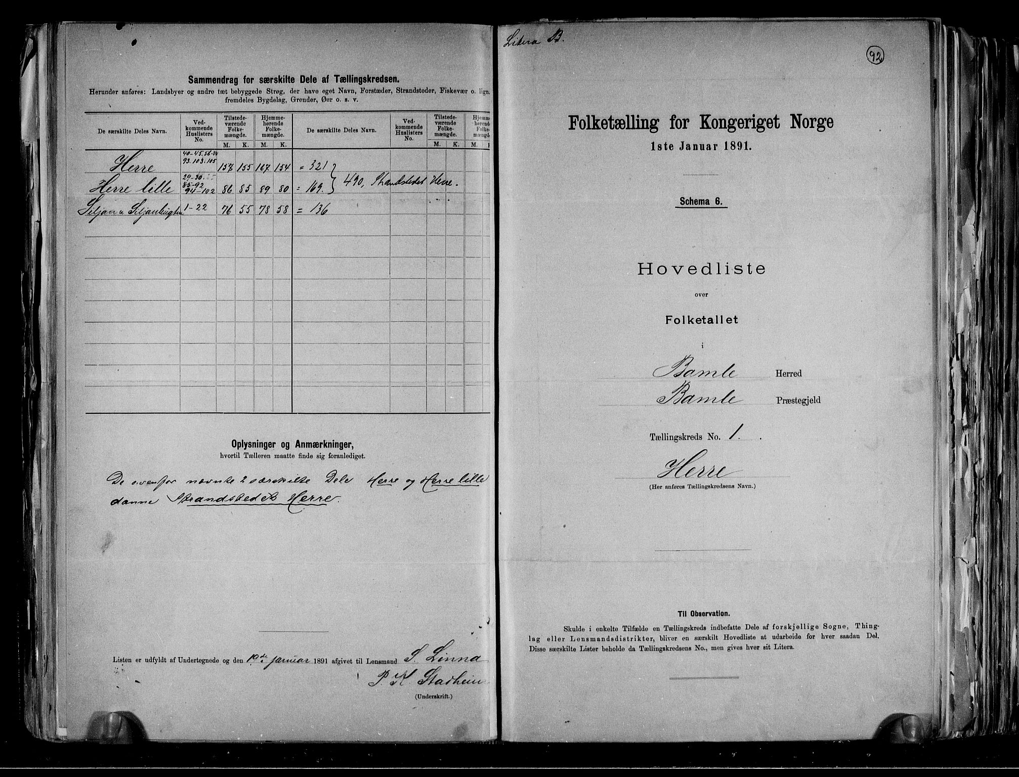 RA, 1891 census for 0814 Bamble, 1891, p. 8