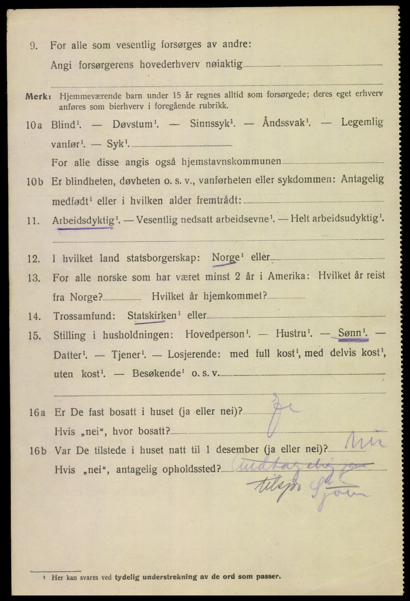 SAK, 1920 census for Kristiansand, 1920, p. 15336