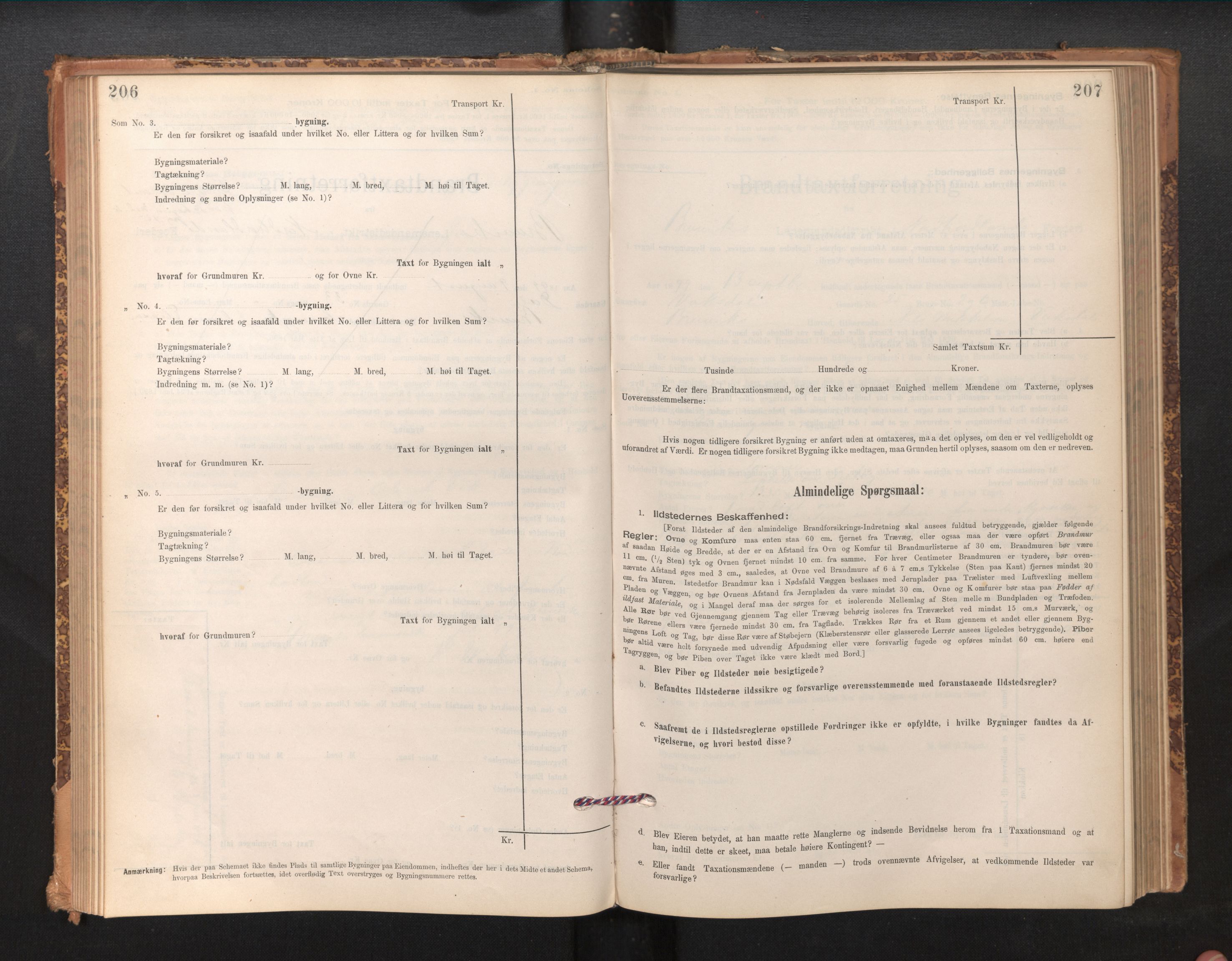 Lensmannen i Bruvik, SAB/A-31301/0012/L0006: Branntakstprotokoll, skjematakst, 1894-1906, p. 206-207