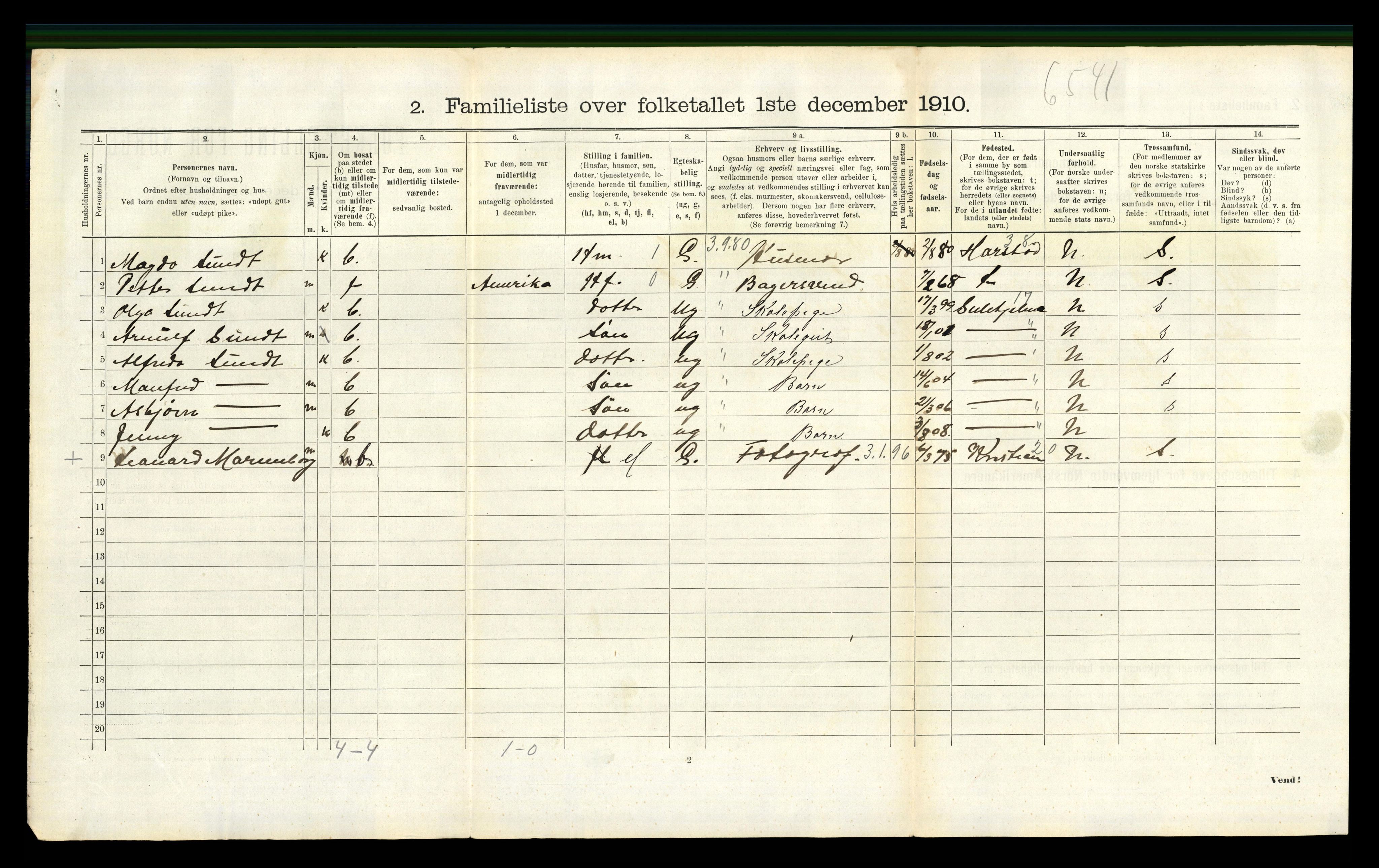 RA, 1910 census for Bodø, 1910, p. 980