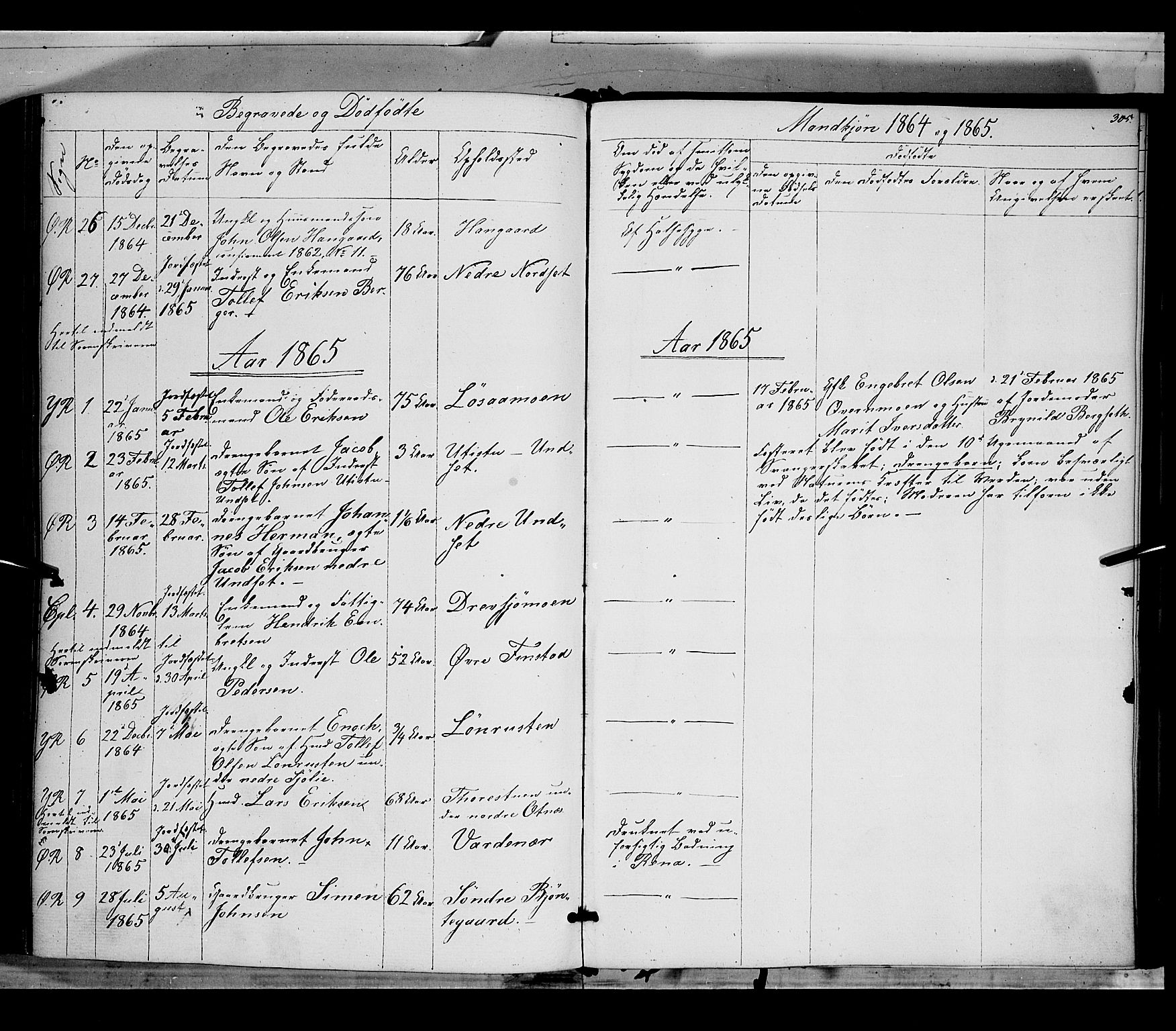 Rendalen prestekontor, AV/SAH-PREST-054/H/Ha/Haa/L0005: Parish register (official) no. 5, 1853-1866, p. 305