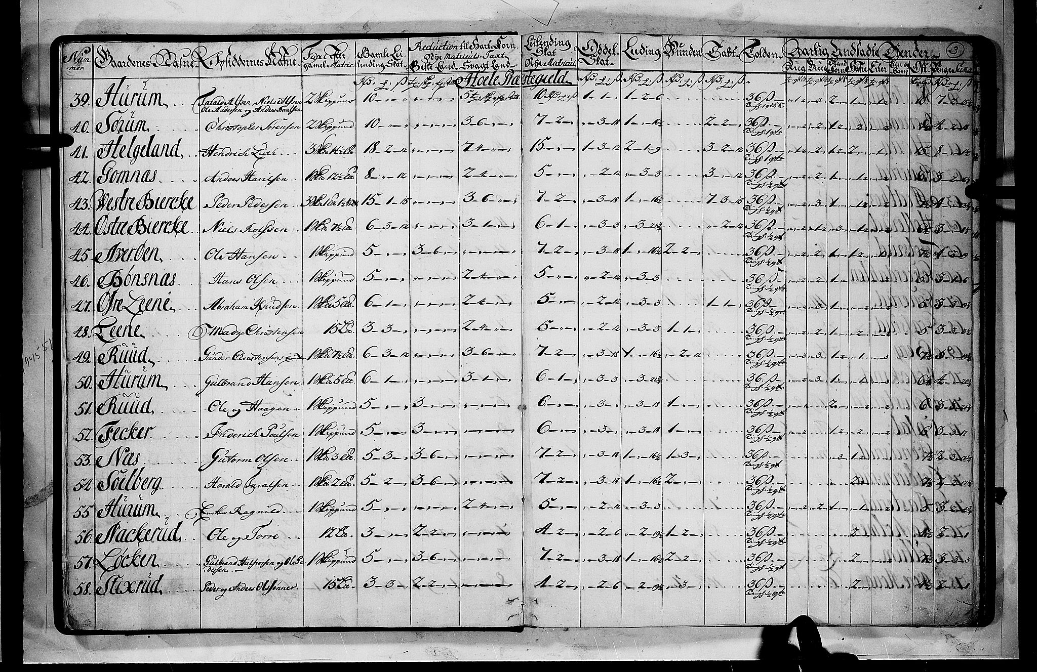 Rentekammeret inntil 1814, Realistisk ordnet avdeling, RA/EA-4070/N/Nb/Nbf/L0110: Ringerike og Hallingdal matrikkelprotokoll, 1723, p. 2b-3a