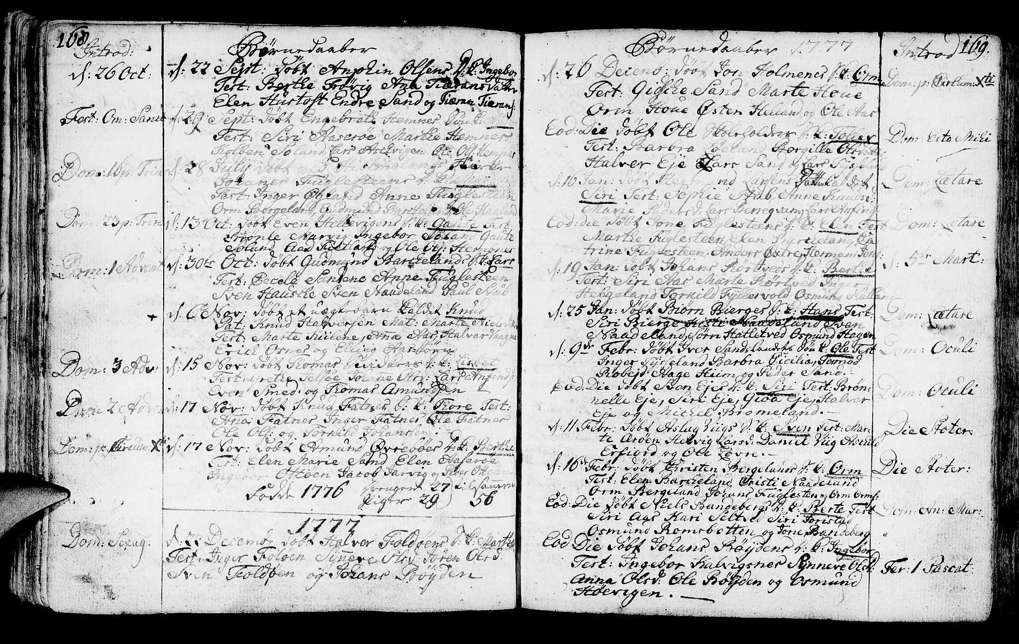 Jelsa sokneprestkontor, SAST/A-101842/01/IV: Parish register (official) no. A 3, 1768-1796, p. 168-169