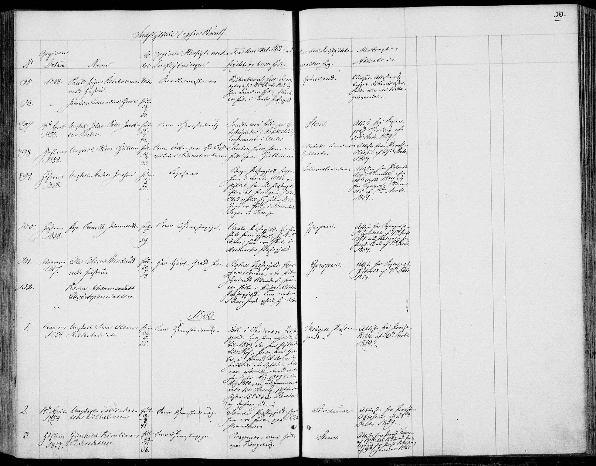 Skoger kirkebøker, AV/SAKO-A-59/F/Fa/L0003: Parish register (official) no. I 3, 1842-1861, p. 380