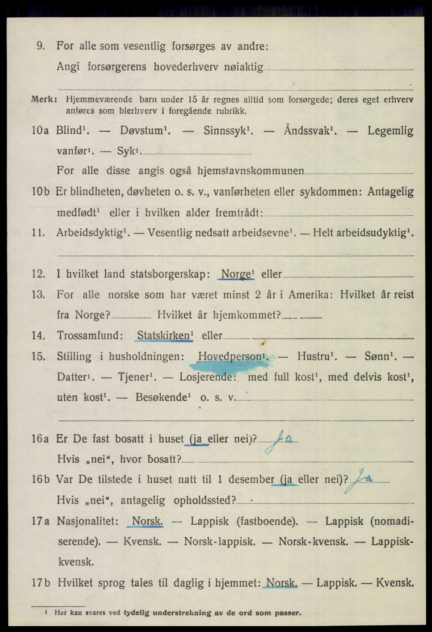 SAT, 1920 census for Gildeskål, 1920, p. 7239