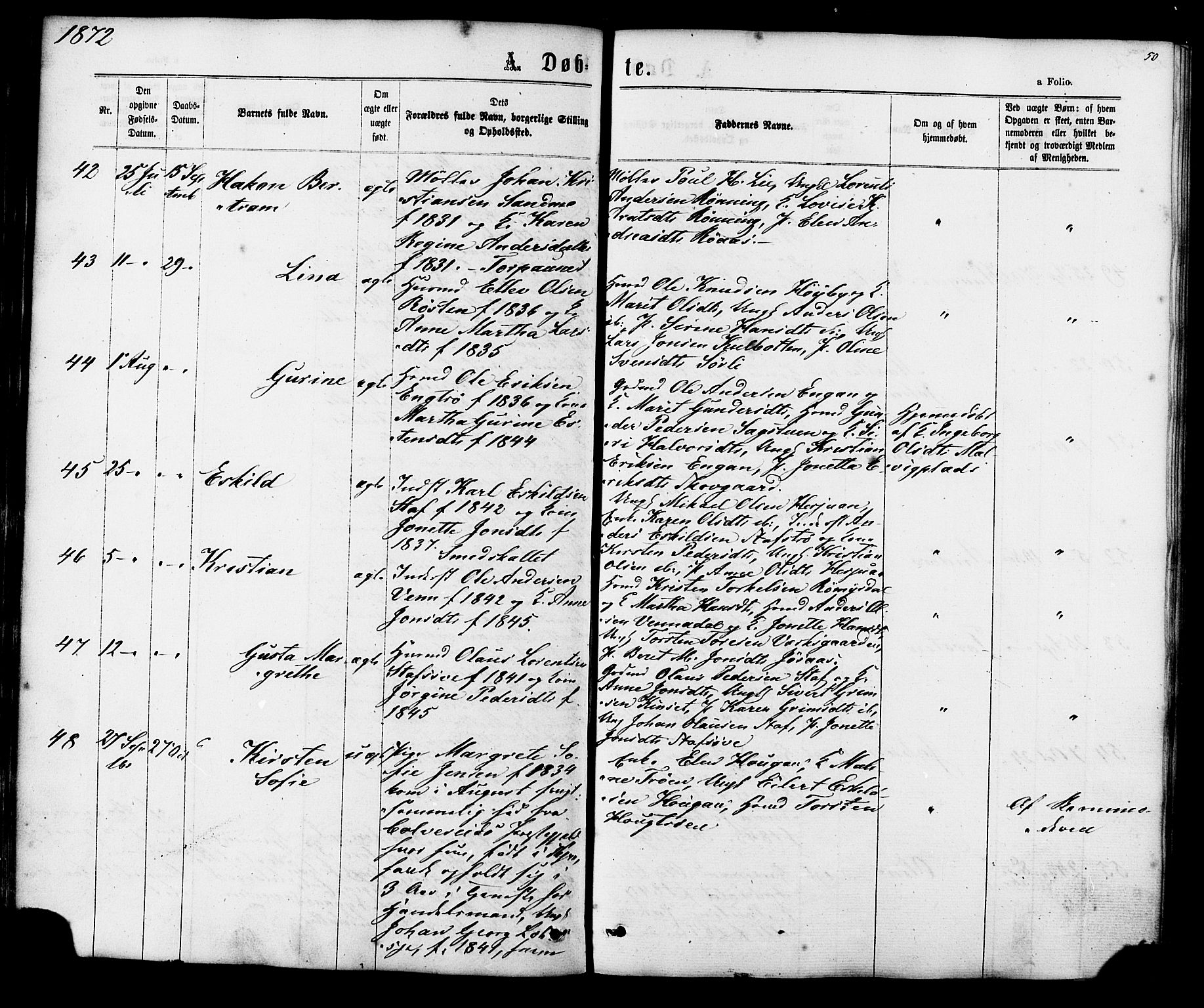 Ministerialprotokoller, klokkerbøker og fødselsregistre - Sør-Trøndelag, AV/SAT-A-1456/616/L0409: Parish register (official) no. 616A06, 1865-1877, p. 50