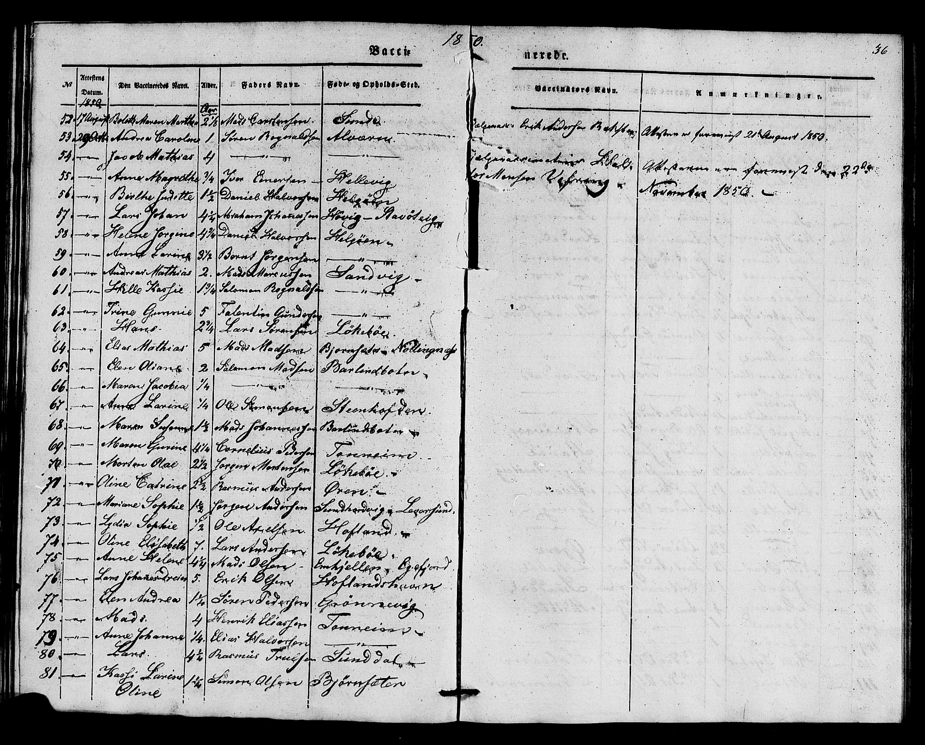 Kinn sokneprestembete, AV/SAB-A-80801/H/Haa/Haaa/L0016: Parish register (official) no. A 16, 1841-1858, p. 36