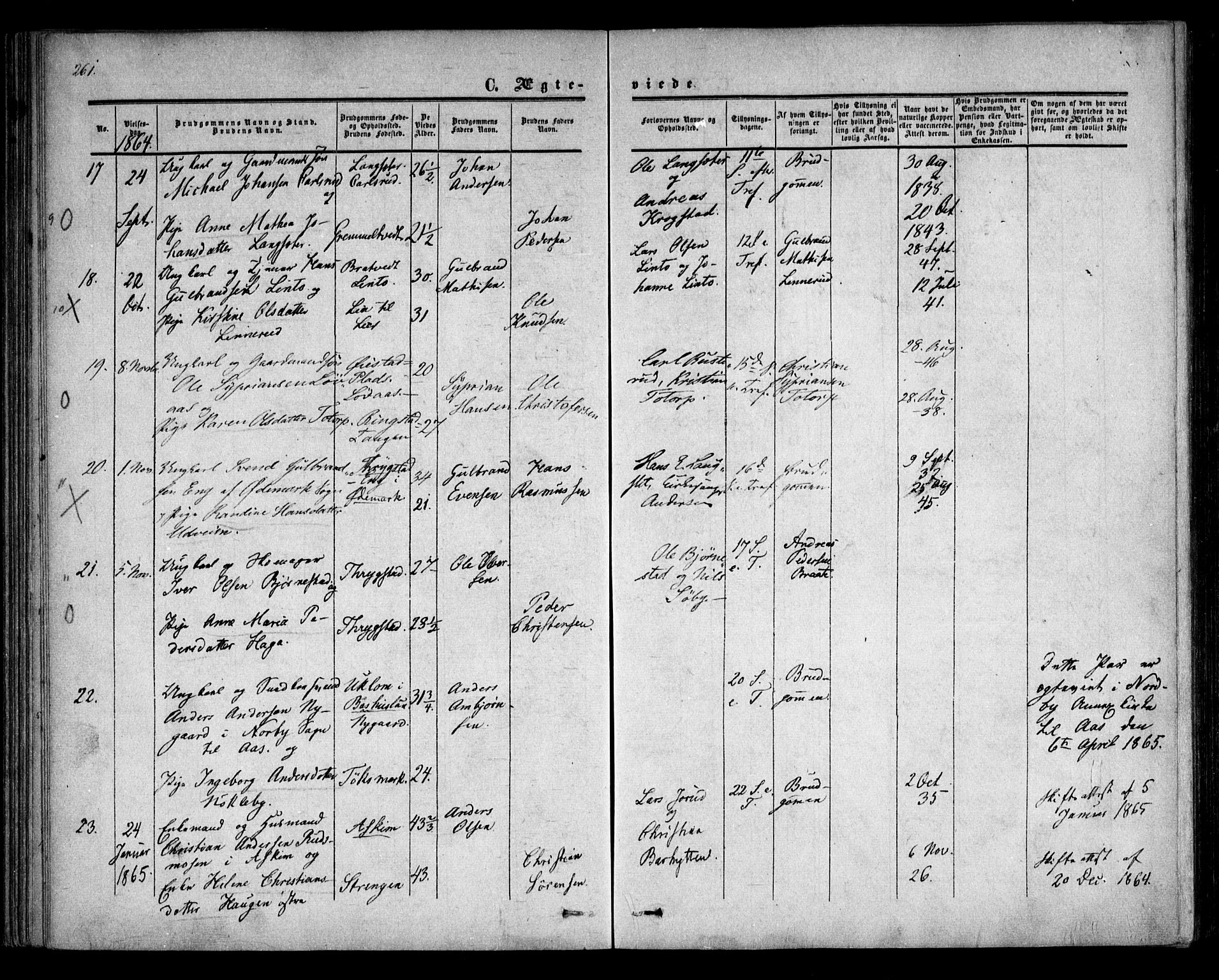 Trøgstad prestekontor Kirkebøker, AV/SAO-A-10925/F/Fa/L0008.b: Parish register (official) no. I 8B, 1855-1864, p. 261