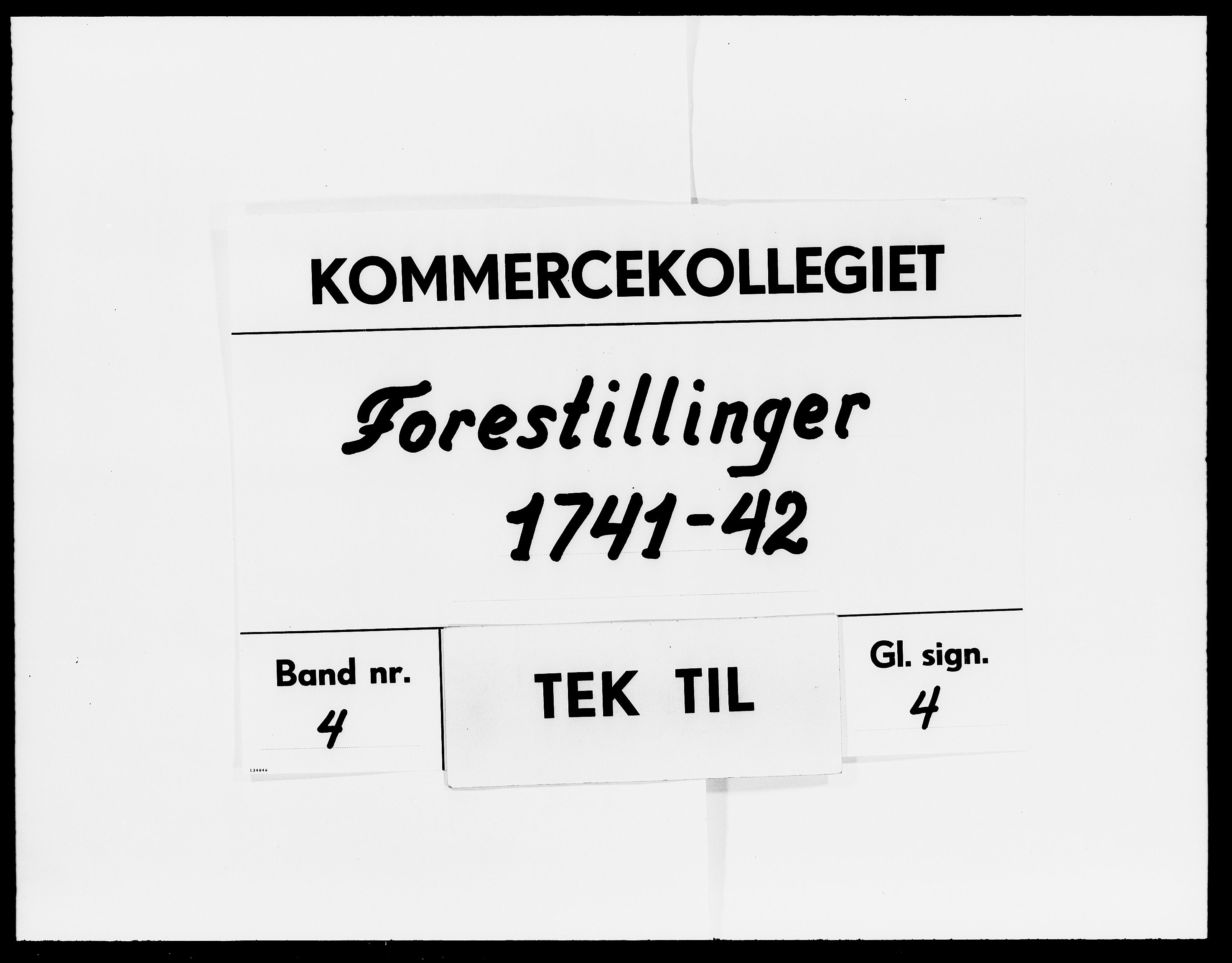 Kommercekollegiet, Dansk-Norske Sekretariat (1736-1771) / Kommercedeputationen (1771-1773), DRA/A-0002/-/004: Forestillinger, 1741-1742