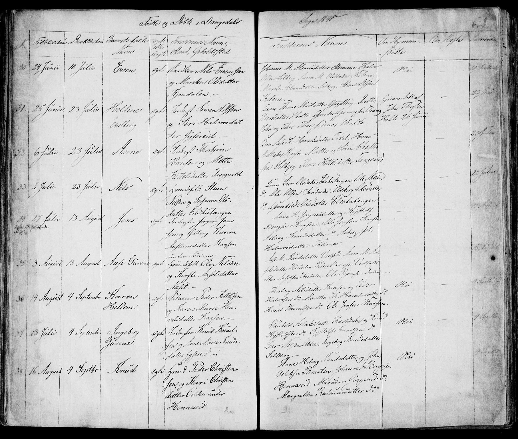 Drangedal kirkebøker, AV/SAKO-A-258/F/Fa/L0007a: Parish register (official) no. 7a, 1837-1856, p. 61