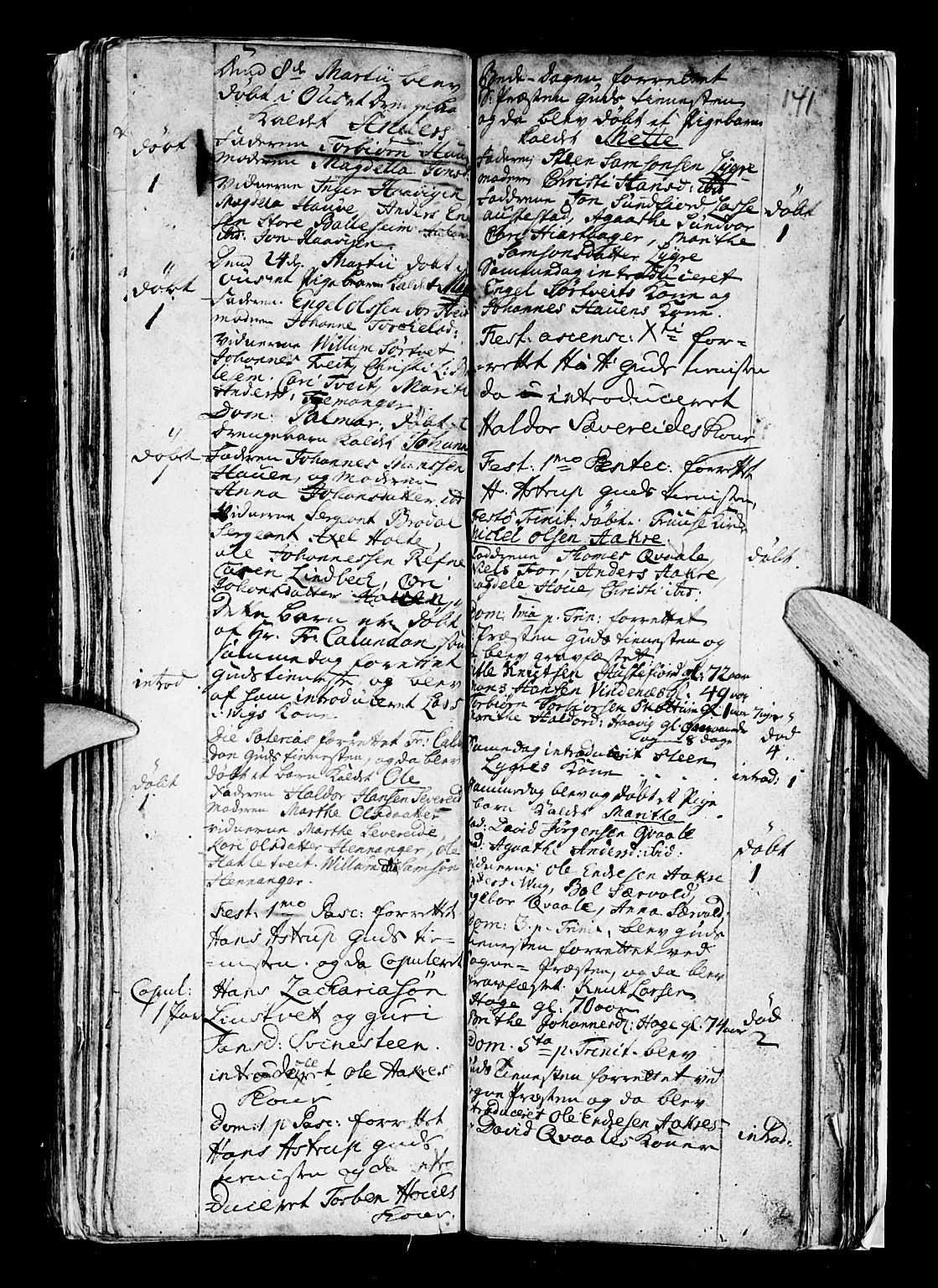 Os sokneprestembete, SAB/A-99929: Parish register (official) no. A 5, 1669-1760, p. 141