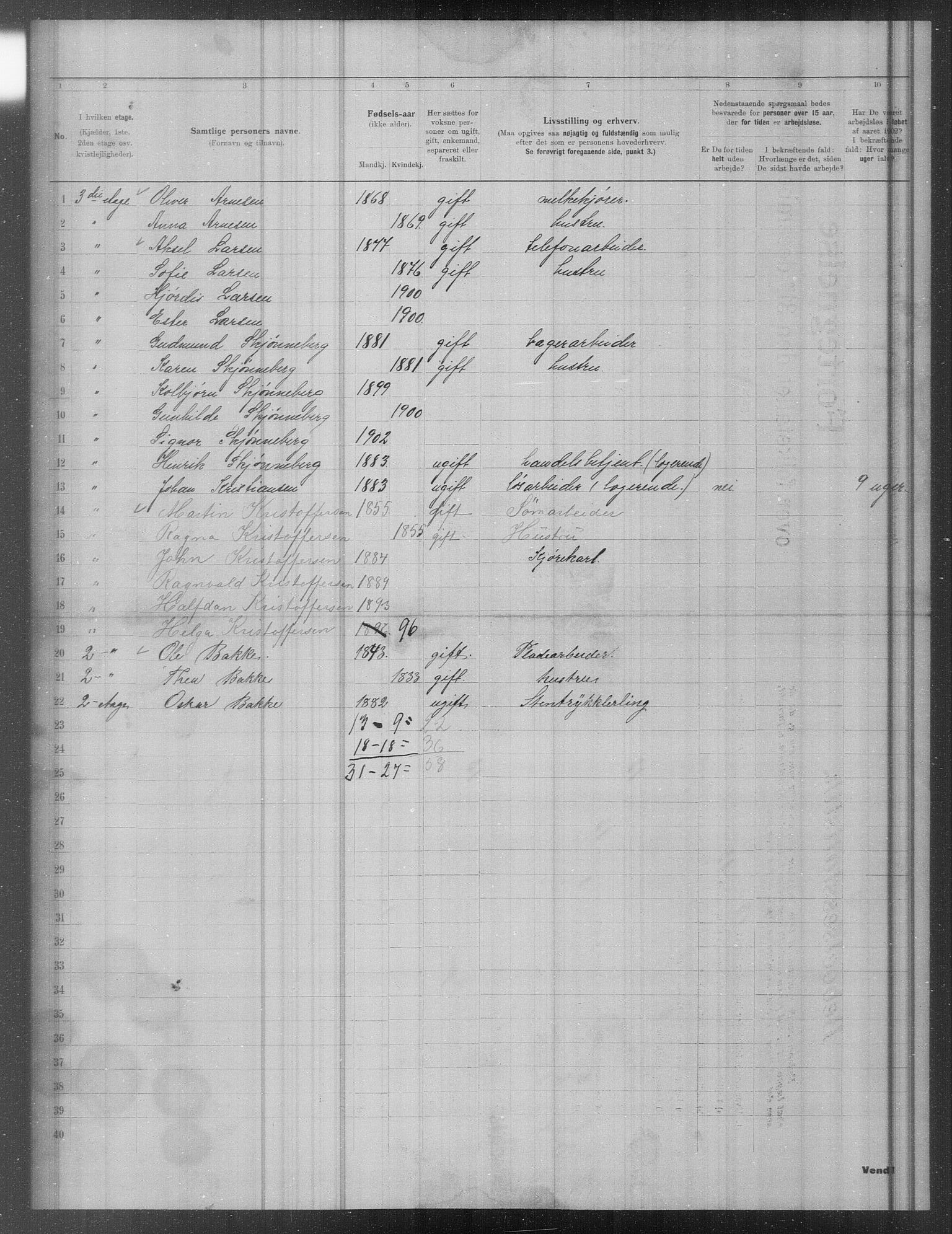 OBA, Municipal Census 1902 for Kristiania, 1902, p. 19806