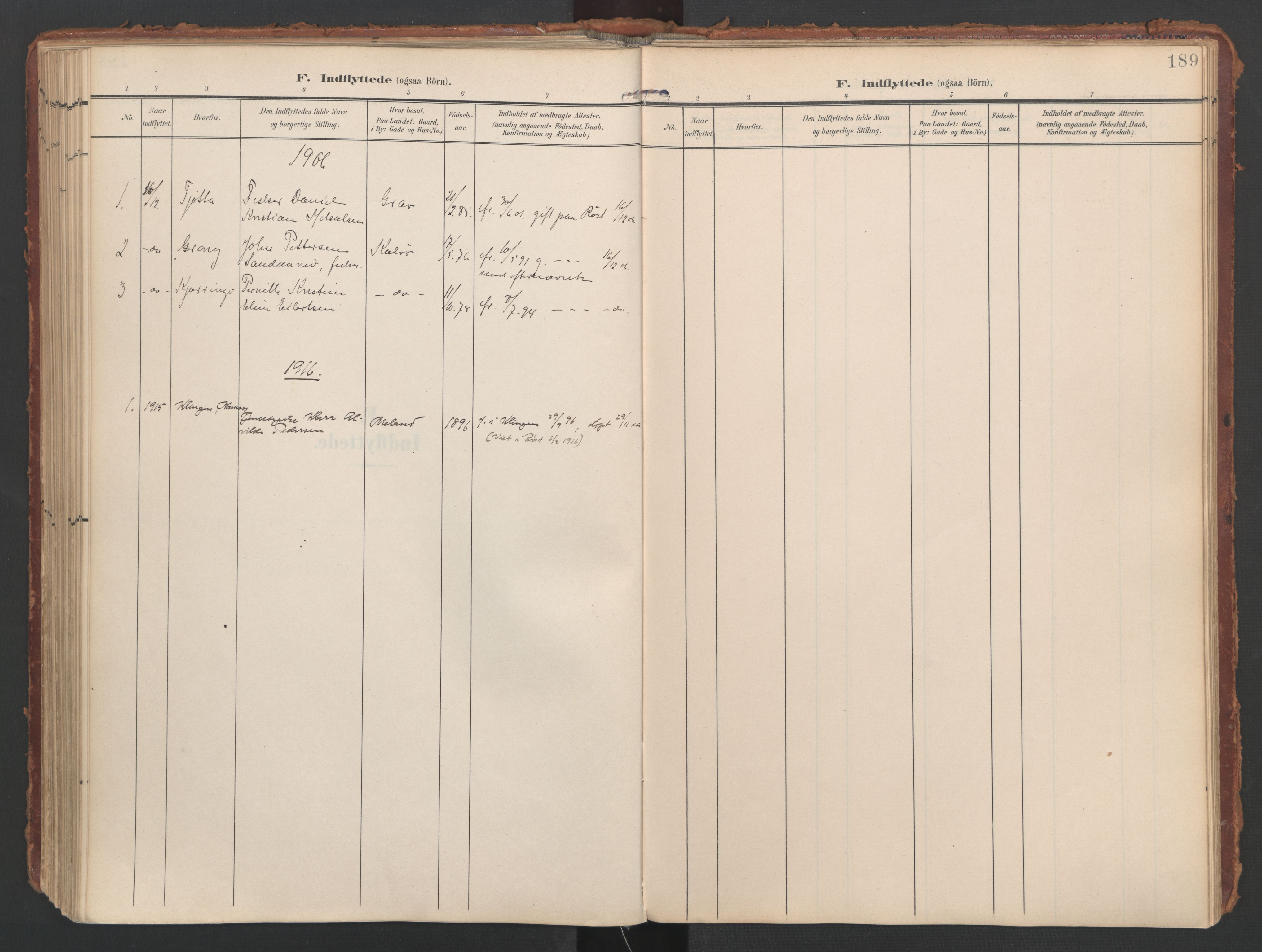 Ministerialprotokoller, klokkerbøker og fødselsregistre - Nordland, SAT/A-1459/808/L0129: Parish register (official) no. 808A02, 1903-1931, p. 189