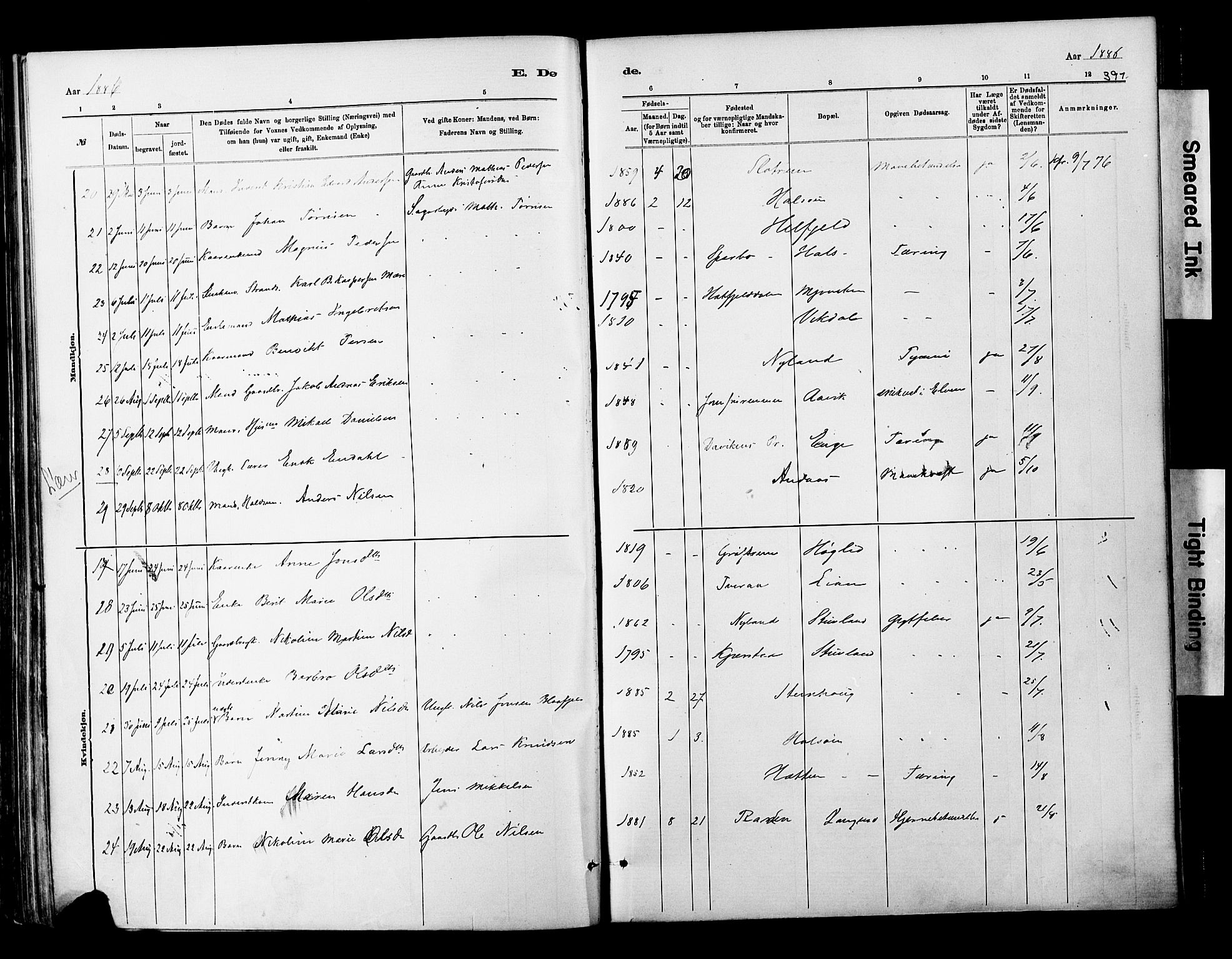 Ministerialprotokoller, klokkerbøker og fødselsregistre - Nordland, SAT/A-1459/820/L0295: Parish register (official) no. 820A16, 1880-1896, p. 391