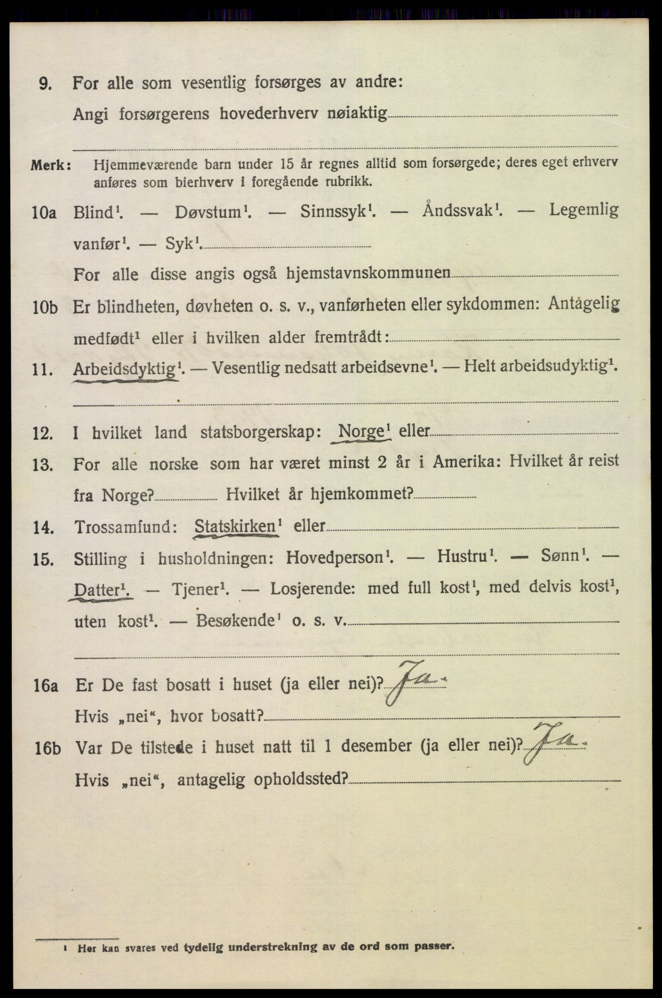 SAH, 1920 census for Trysil, 1920, p. 8670