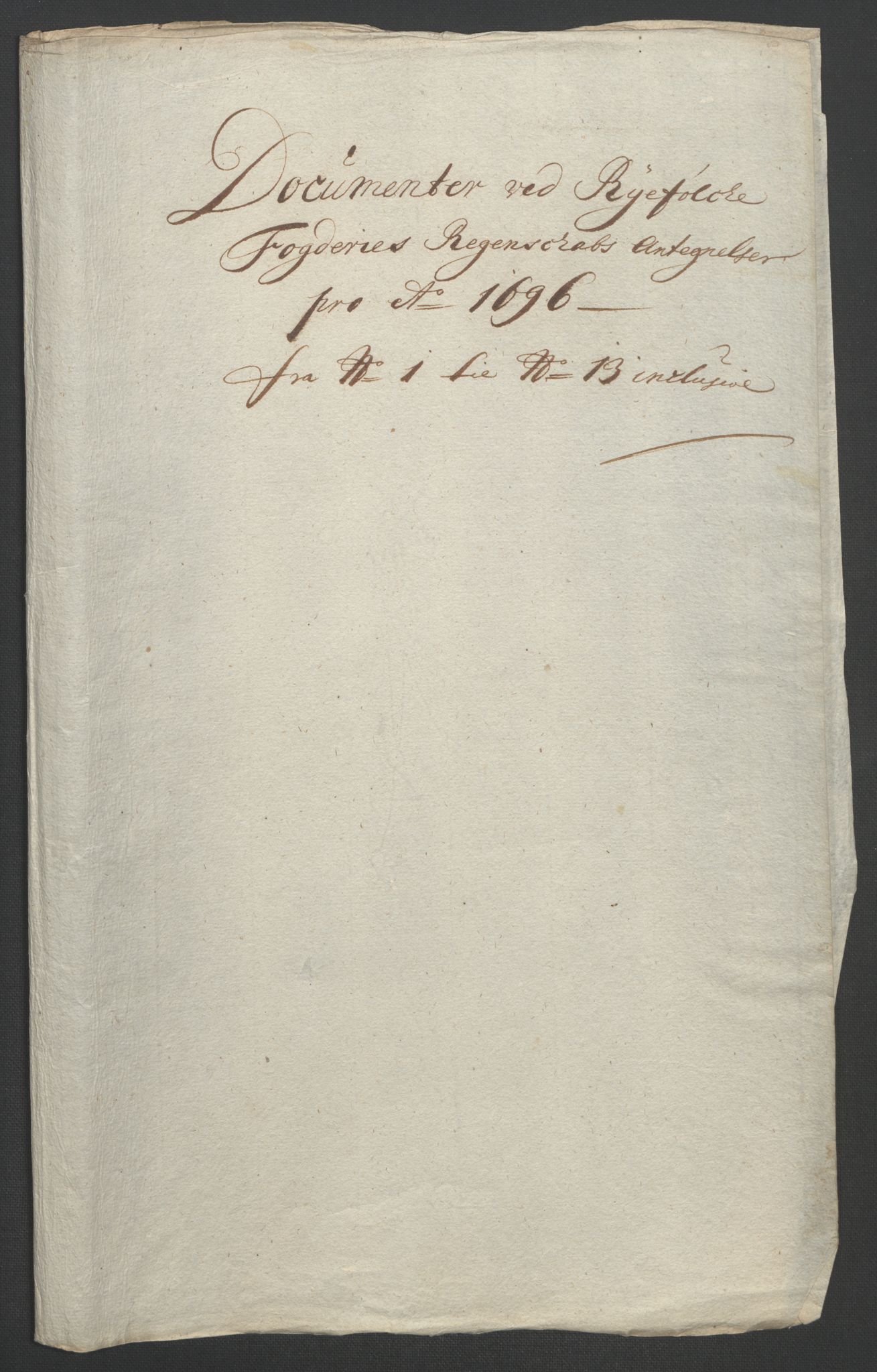 Rentekammeret inntil 1814, Reviderte regnskaper, Fogderegnskap, RA/EA-4092/R47/L2857: Fogderegnskap Ryfylke, 1694-1696, p. 312