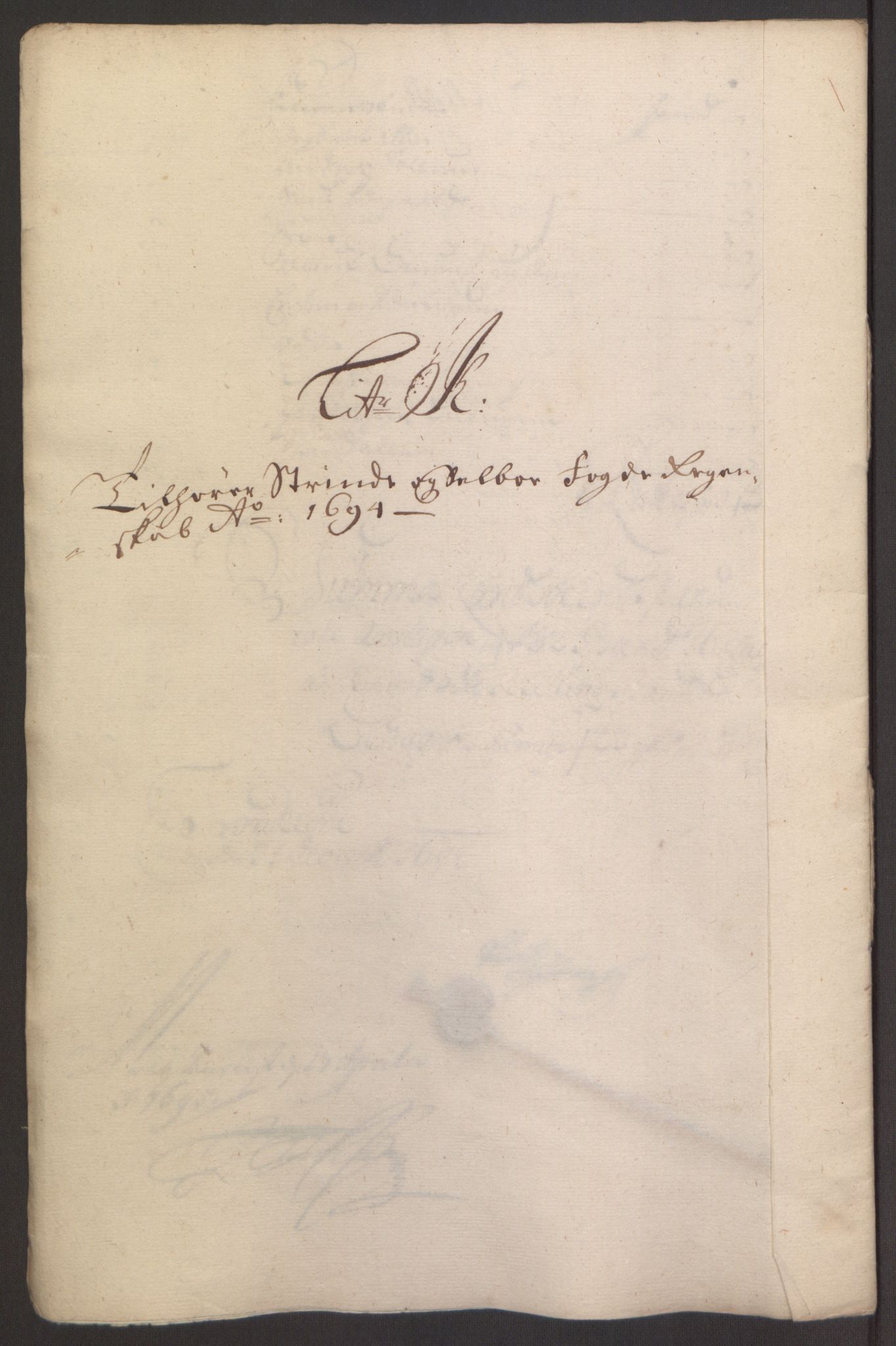 Rentekammeret inntil 1814, Reviderte regnskaper, Fogderegnskap, RA/EA-4092/R61/L4104: Fogderegnskap Strinda og Selbu, 1693-1694, p. 272