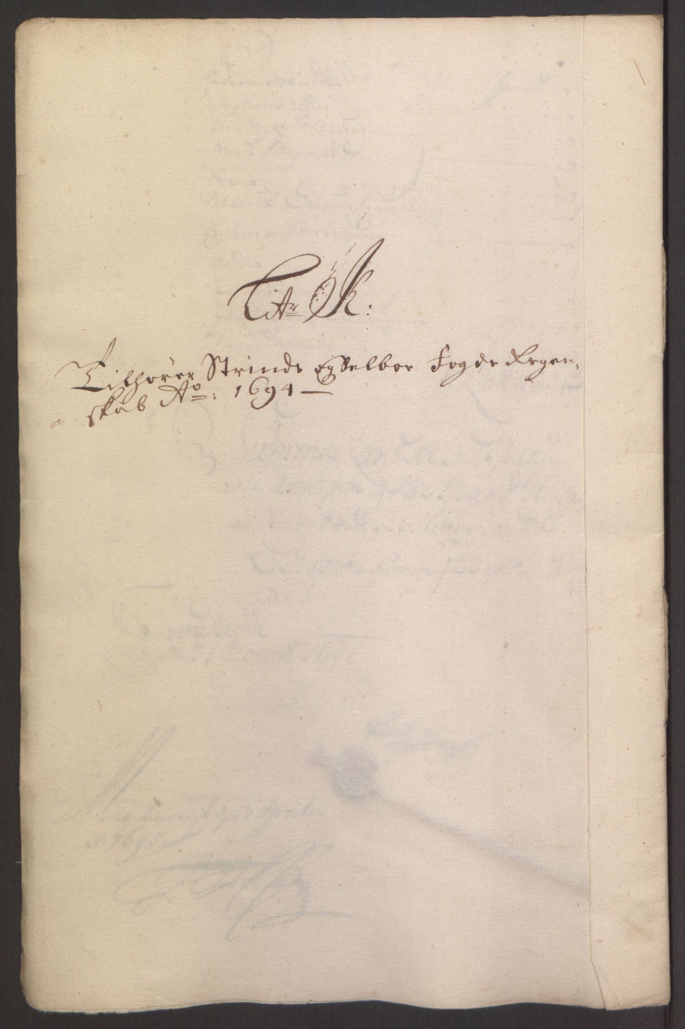 Rentekammeret inntil 1814, Reviderte regnskaper, Fogderegnskap, AV/RA-EA-4092/R61/L4104: Fogderegnskap Strinda og Selbu, 1693-1694, p. 272