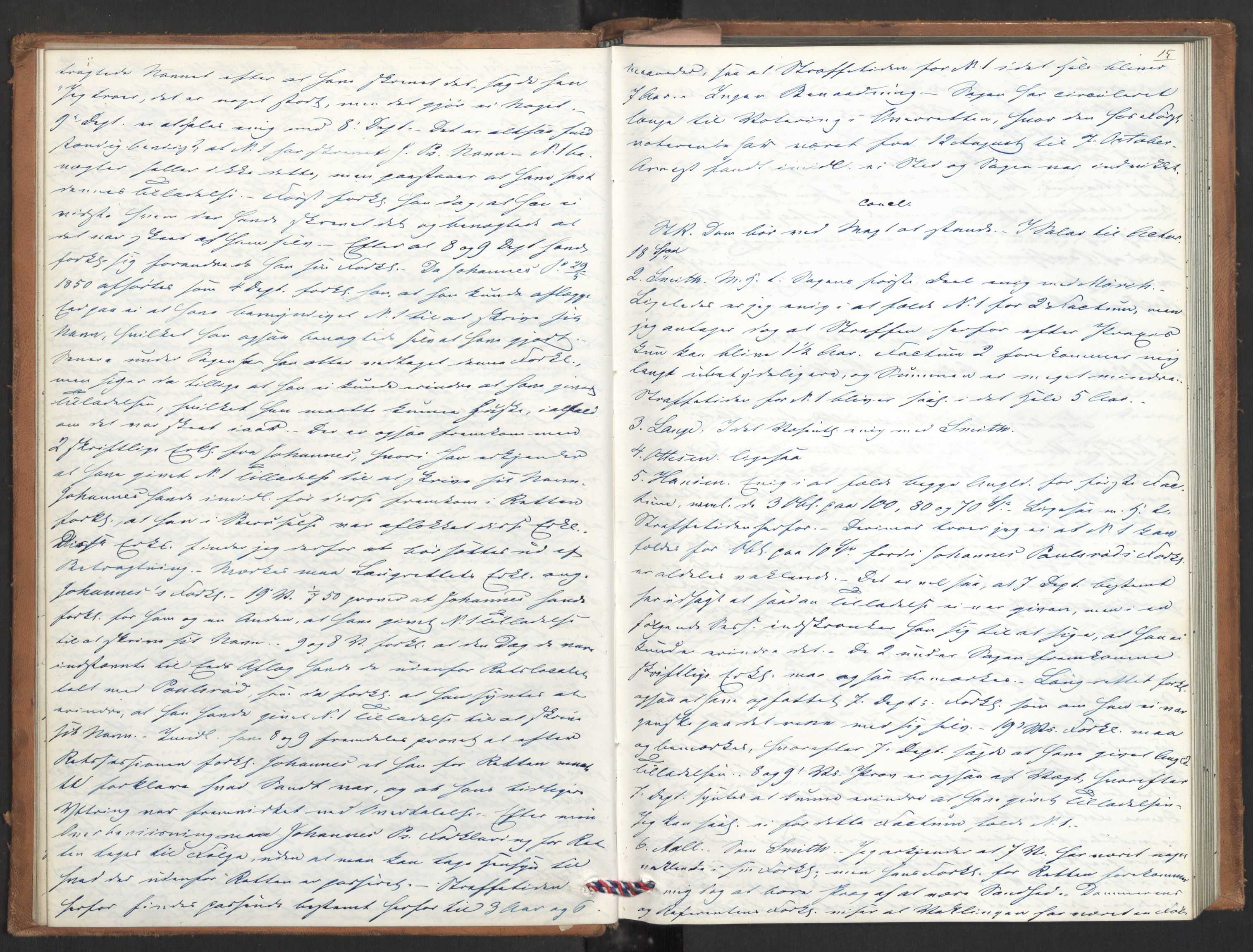 Høyesterett, AV/RA-S-1002/E/Eb/Eba/L0043/0001: Voteringsprotokoller / Voteringsprotokoll, 1850-1851, p. 14b-15a