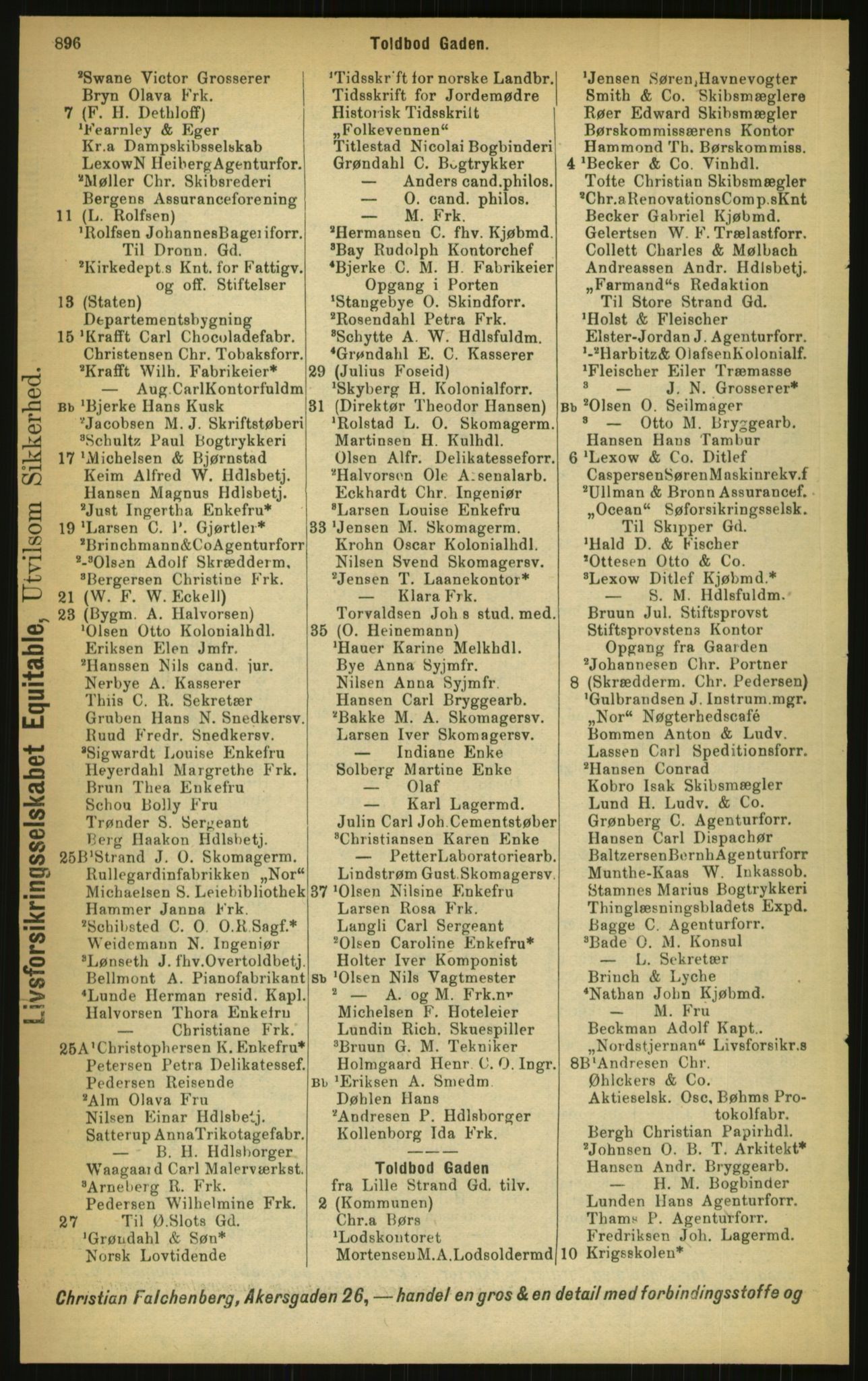 Kristiania/Oslo adressebok, PUBL/-, 1897, p. 896