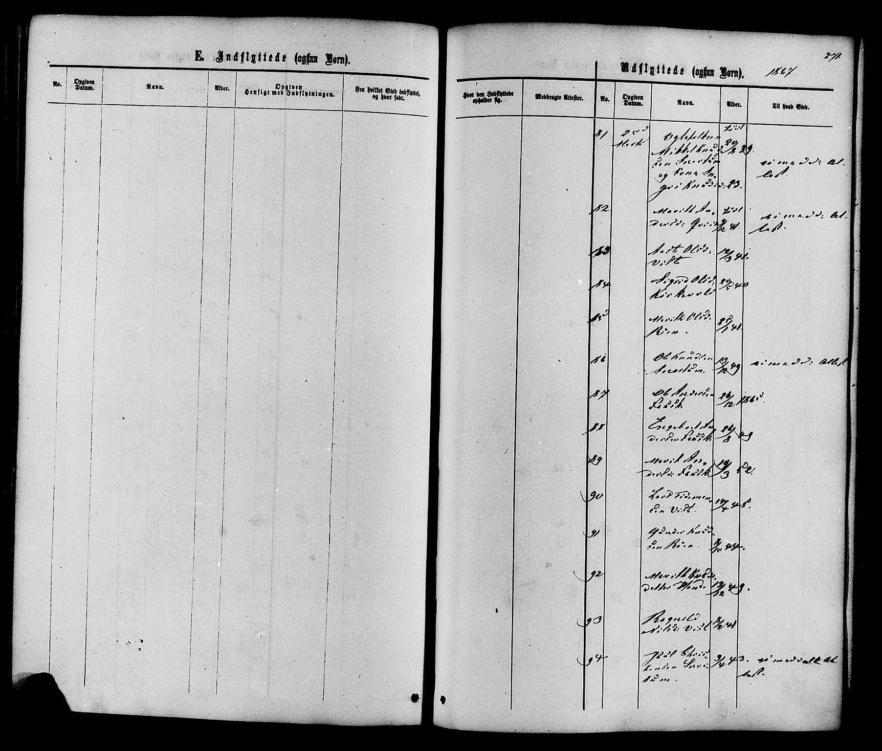Vestre Slidre prestekontor, SAH/PREST-136/H/Ha/Haa/L0003: Parish register (official) no. 3, 1865-1880, p. 271