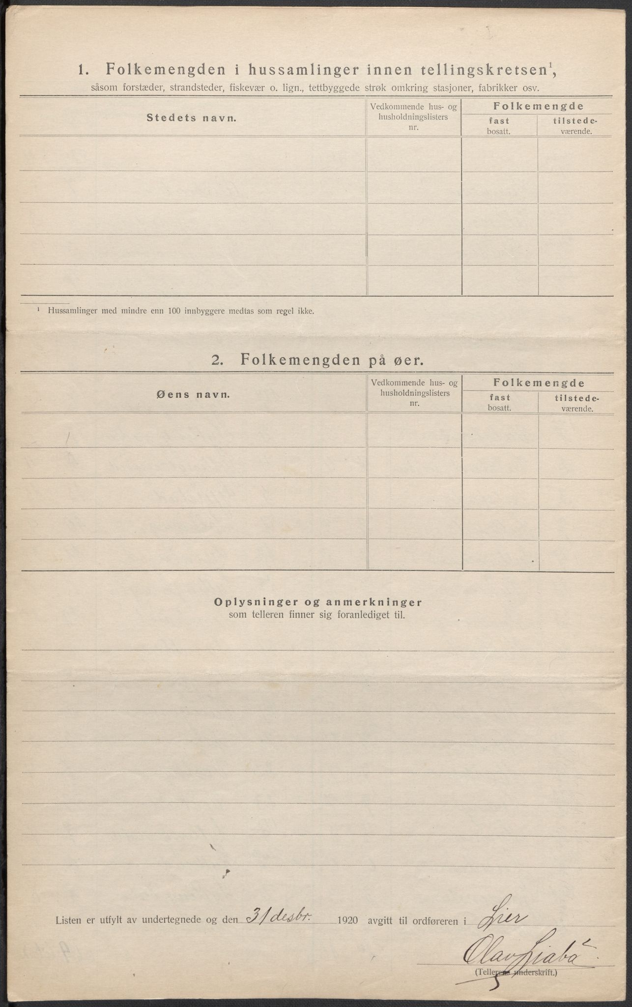 SAKO, 1920 census for Lier, 1920, p. 51