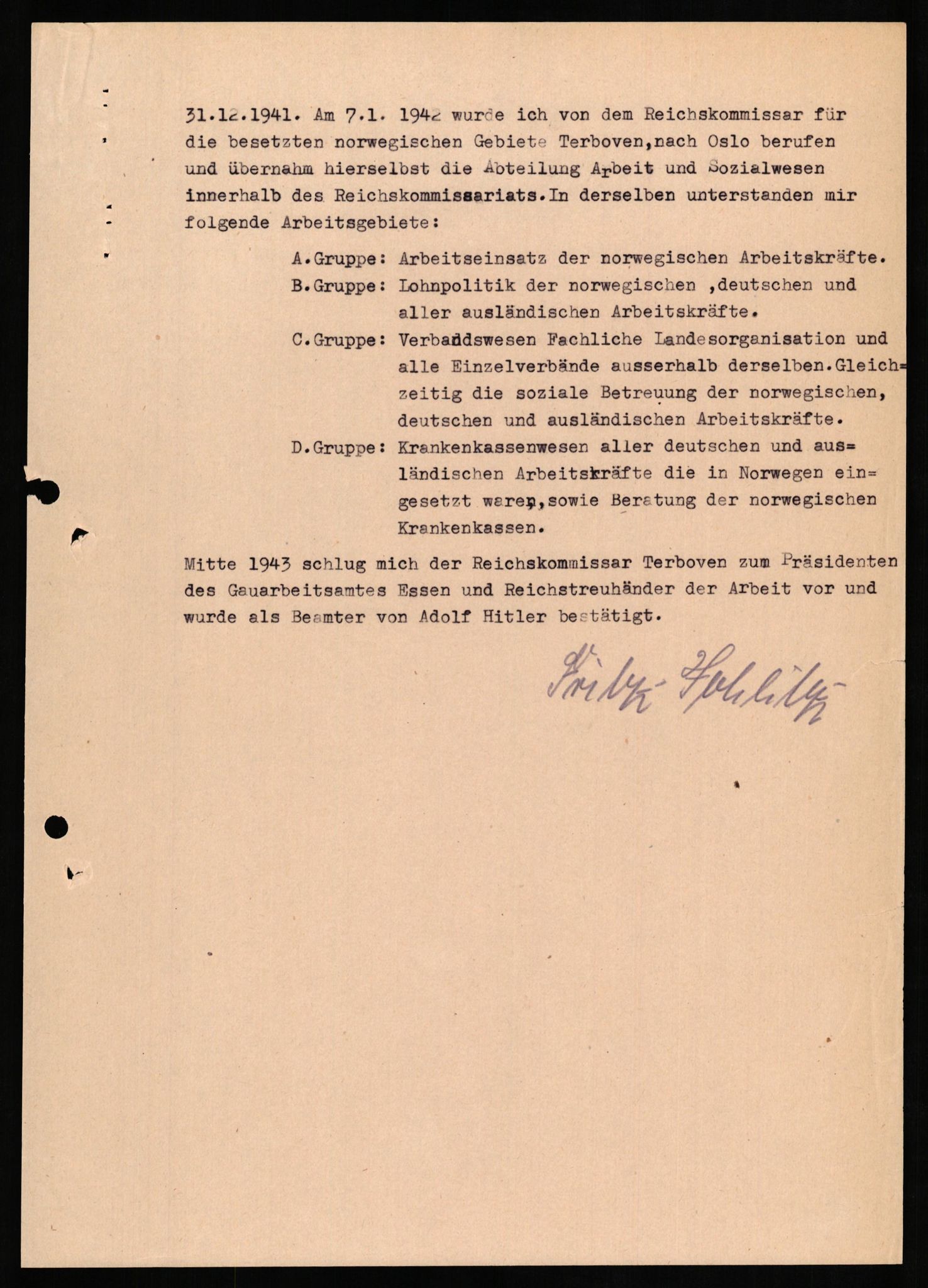 Forsvaret, Forsvarets overkommando II, AV/RA-RAFA-3915/D/Db/L0015: CI Questionaires. Tyske okkupasjonsstyrker i Norge. Tyskere., 1945-1946, p. 127