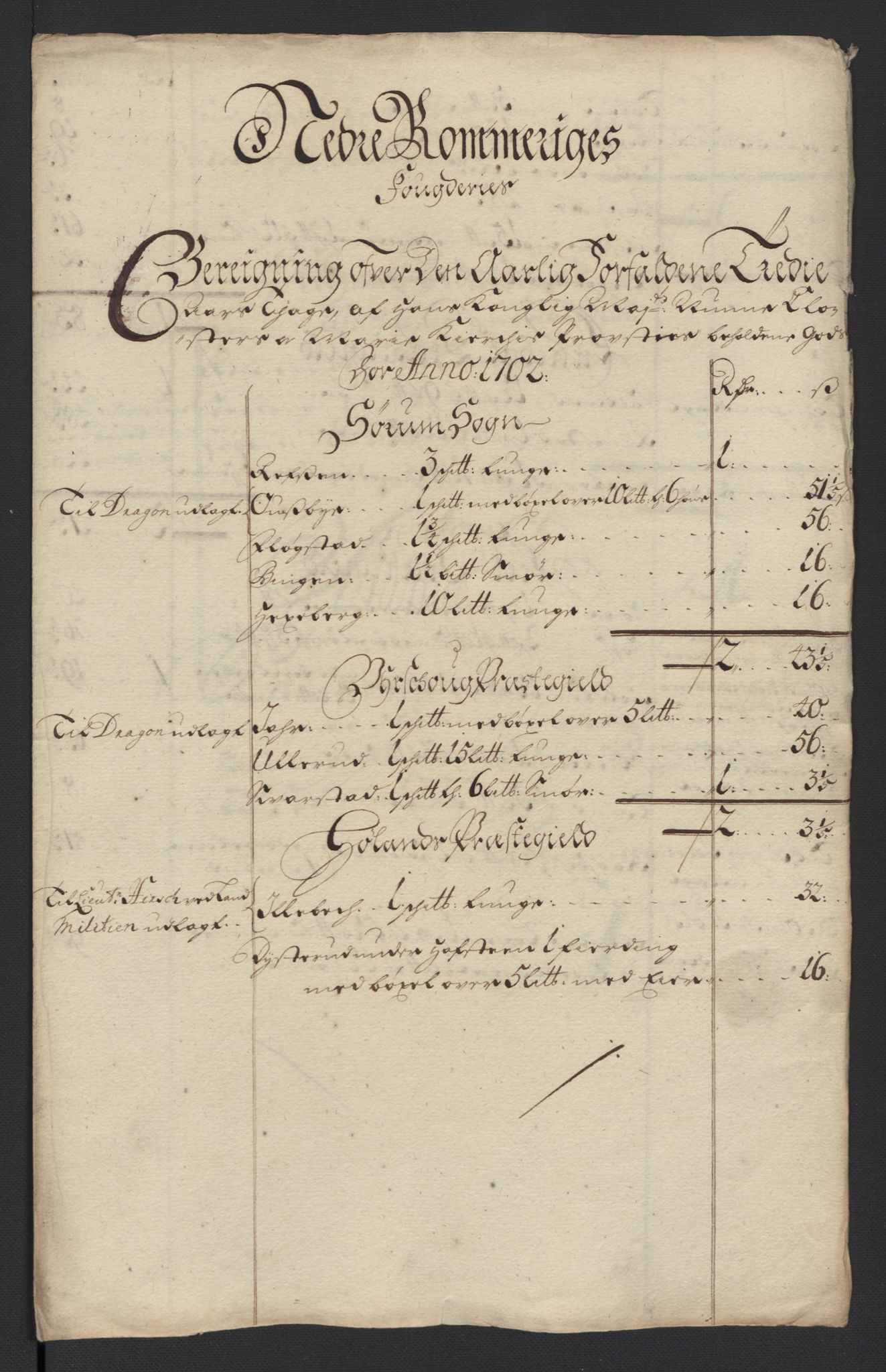 Rentekammeret inntil 1814, Reviderte regnskaper, Fogderegnskap, RA/EA-4092/R11/L0585: Fogderegnskap Nedre Romerike, 1702, p. 30