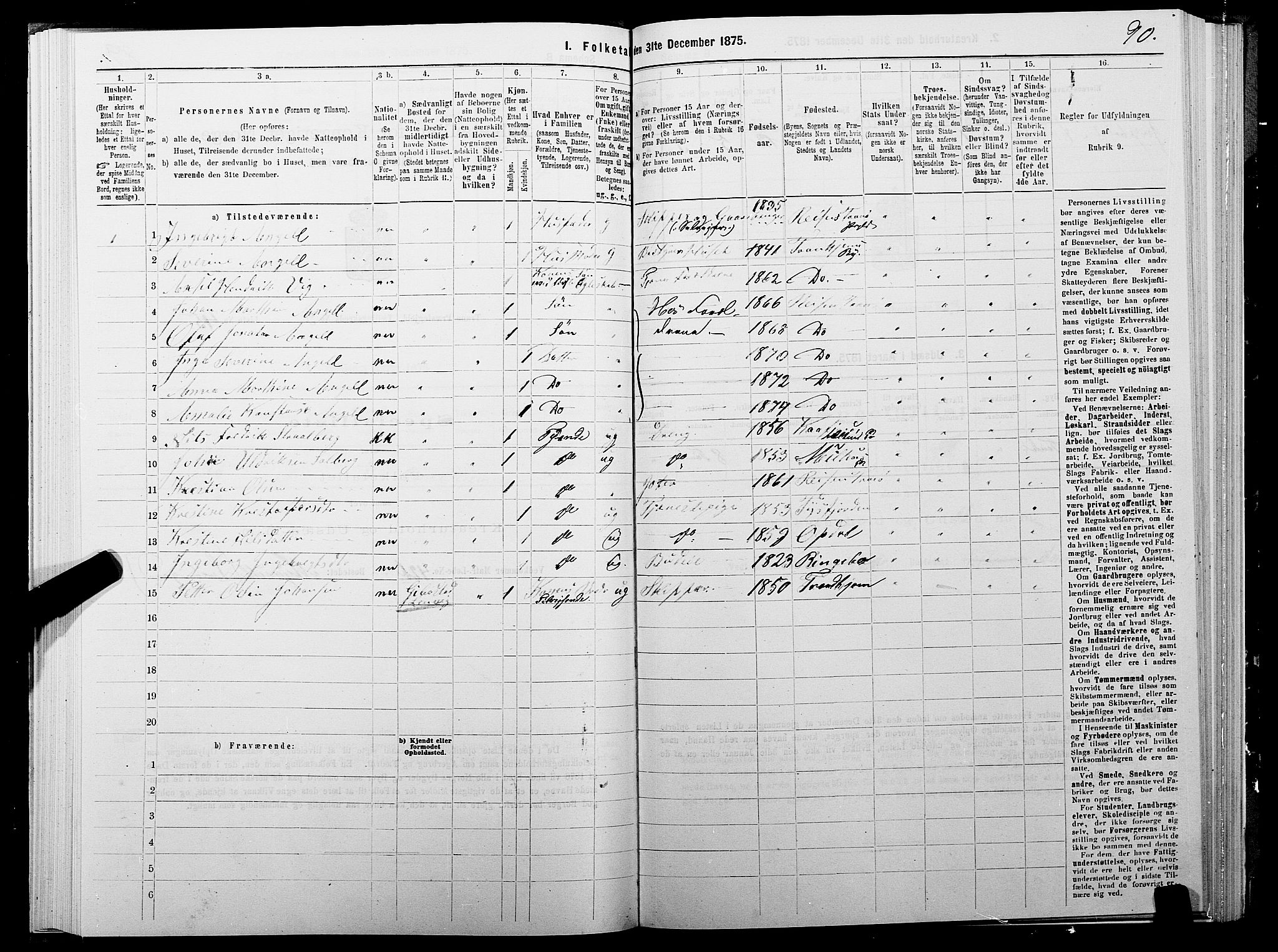 SATØ, 1875 census for 1927P Tranøy, 1875, p. 2090