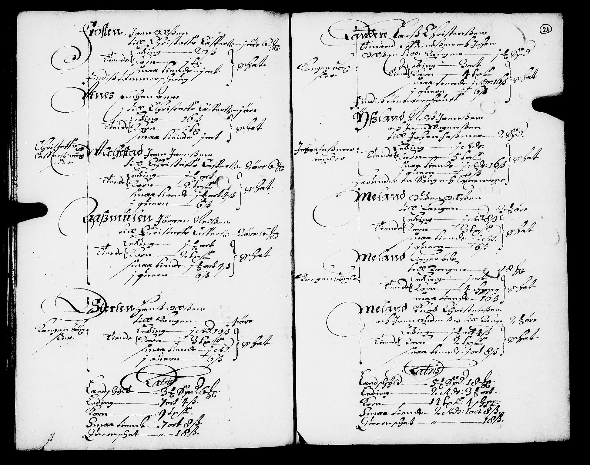Rentekammeret inntil 1814, Realistisk ordnet avdeling, AV/RA-EA-4070/N/Nb/Nba/L0049: Fosen fogderi, 1668, p. 20b-21a