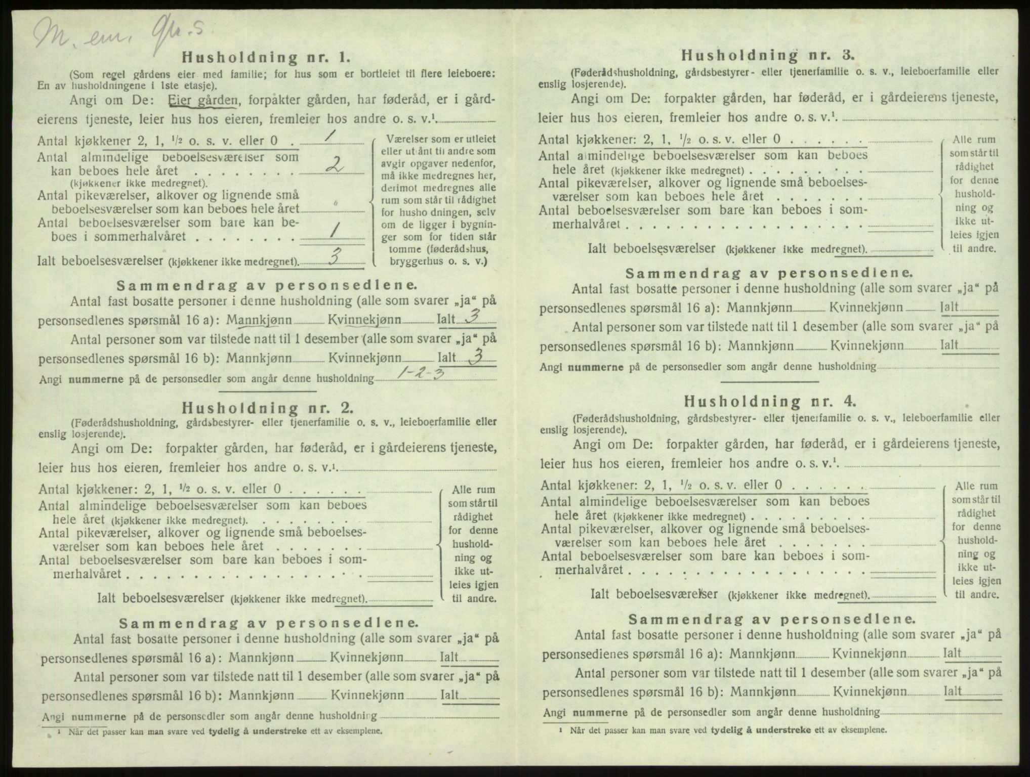 SAB, 1920 census for Lindås, 1920, p. 842