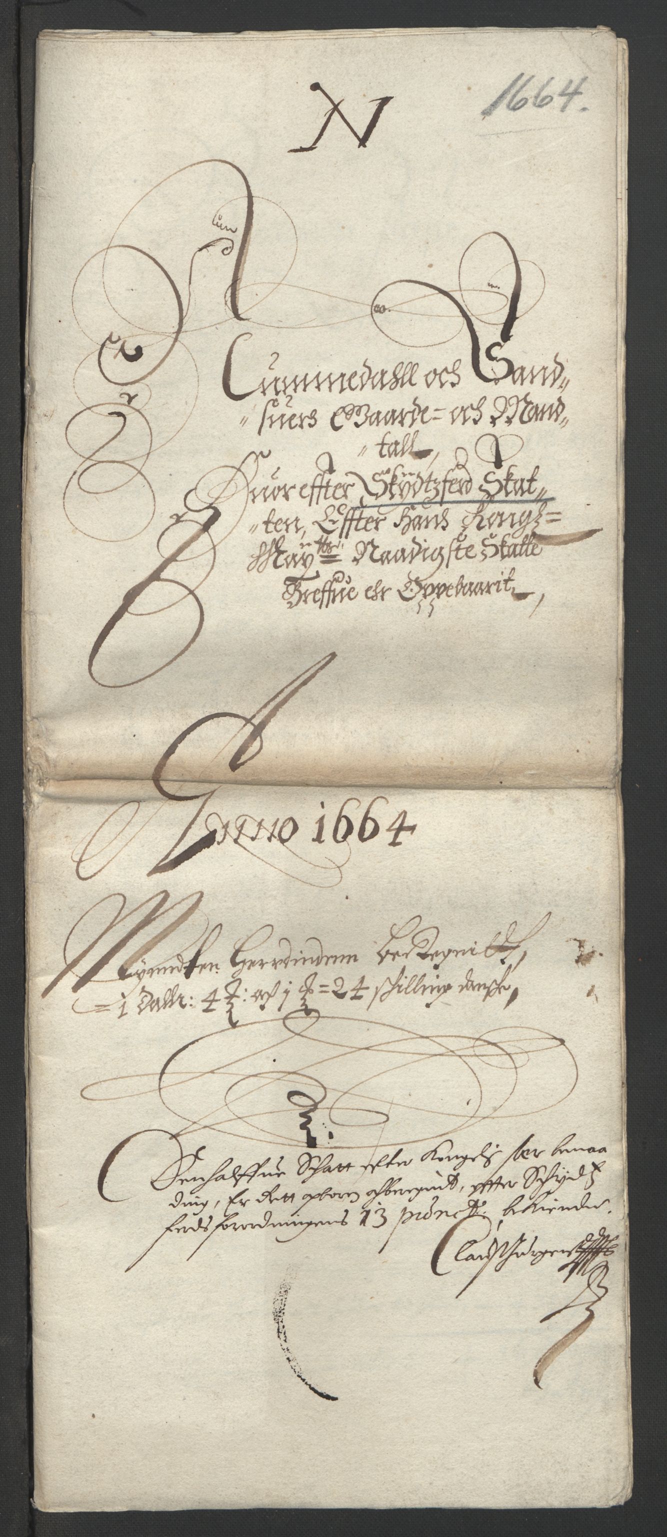 Rentekammeret inntil 1814, Reviderte regnskaper, Lensregnskaper, RA/EA-5023/R/Rb/Rbn/L0006: Numedal og Sandsvær len, 1660-1664