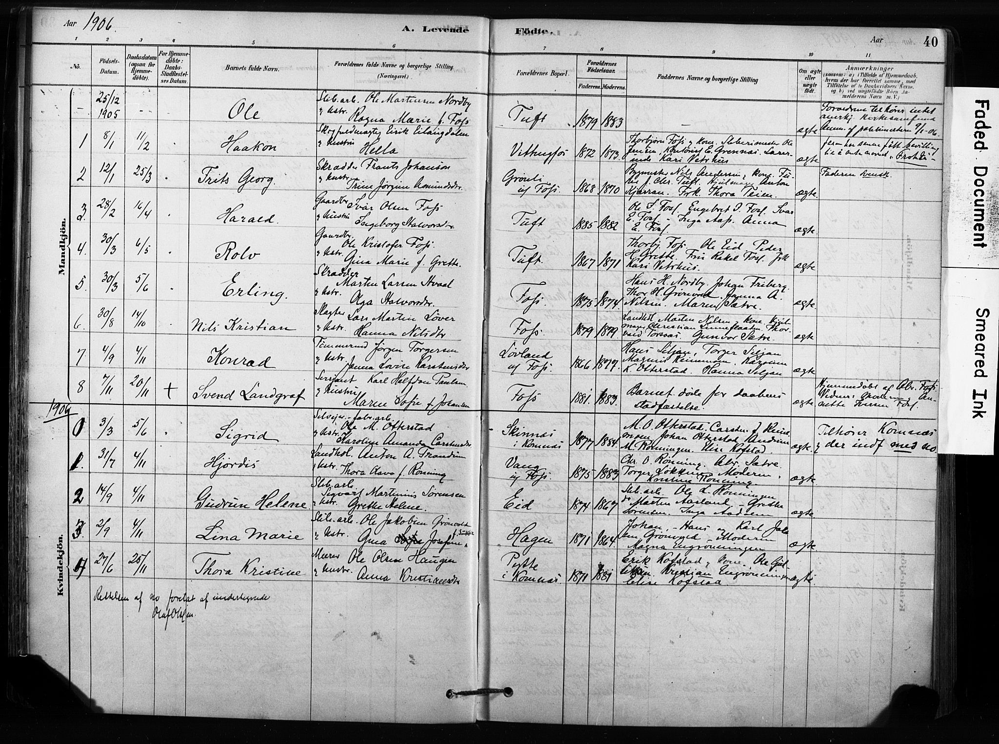 Sandsvær kirkebøker, AV/SAKO-A-244/F/Fc/L0001: Parish register (official) no. III 1, 1878-1923, p. 40