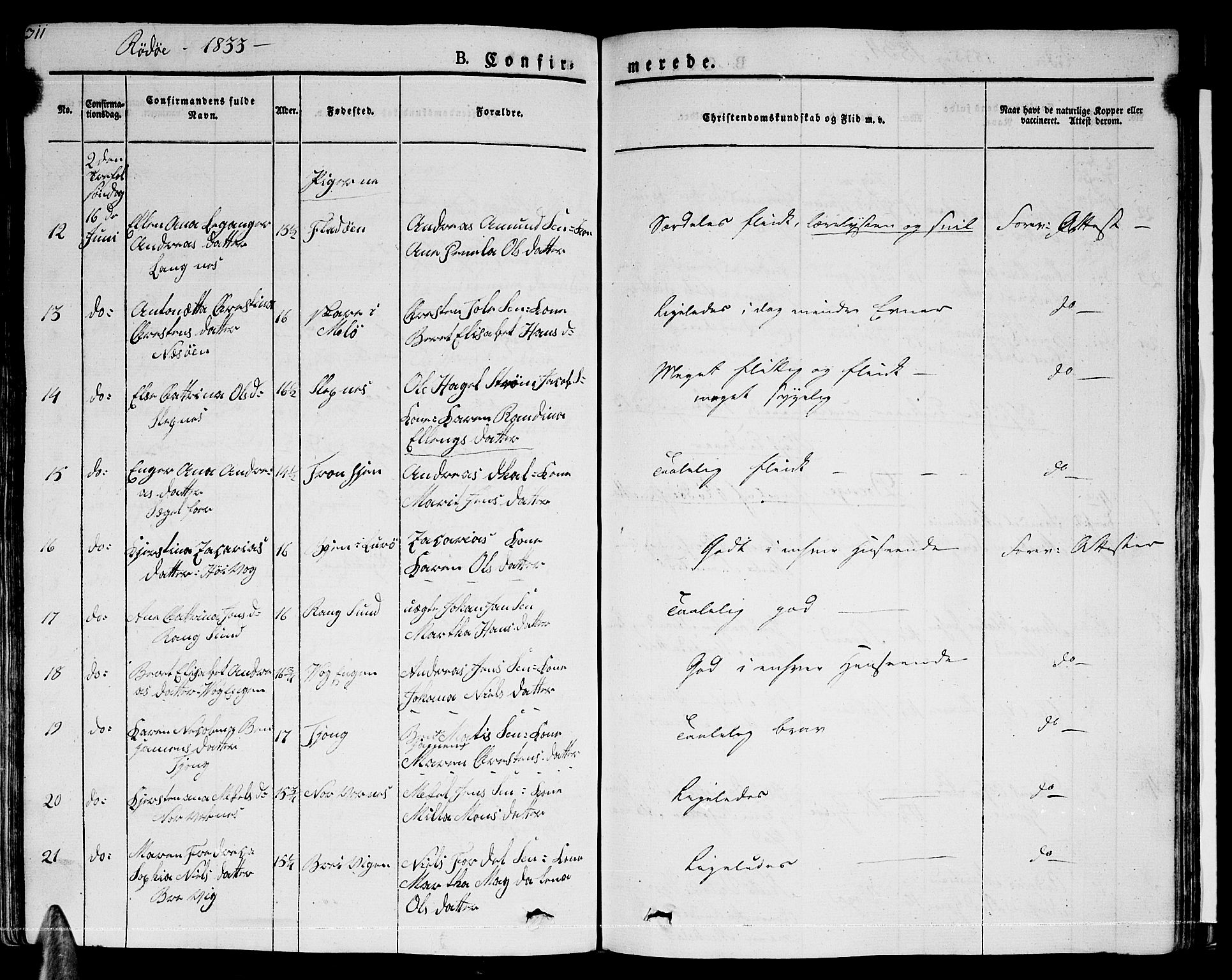 Ministerialprotokoller, klokkerbøker og fødselsregistre - Nordland, AV/SAT-A-1459/841/L0598: Parish register (official) no. 841A06 /1, 1825-1844, p. 311