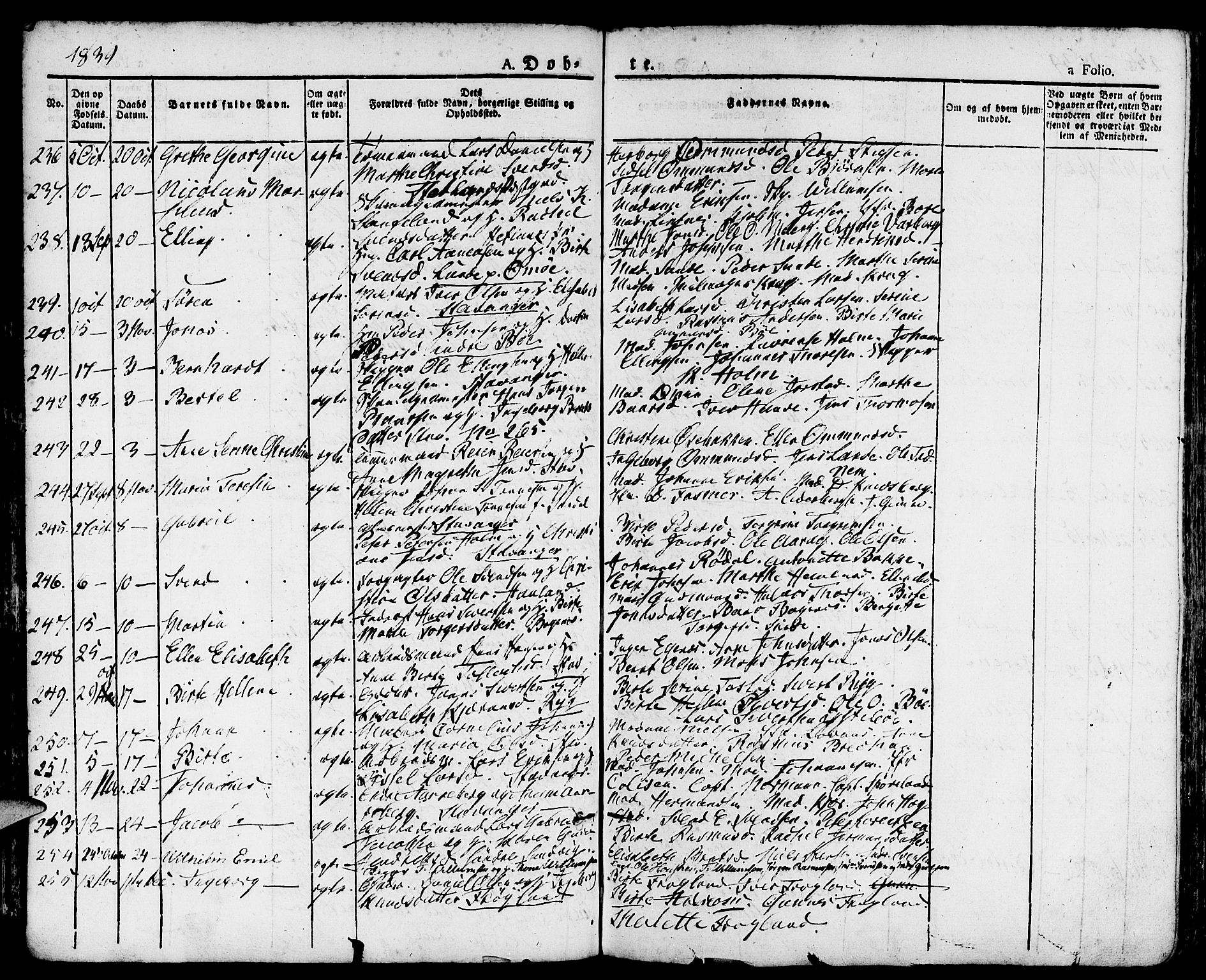 Domkirken sokneprestkontor, AV/SAST-A-101812/001/30/30BA/L0011: Parish register (official) no. A 11, 1832-1856