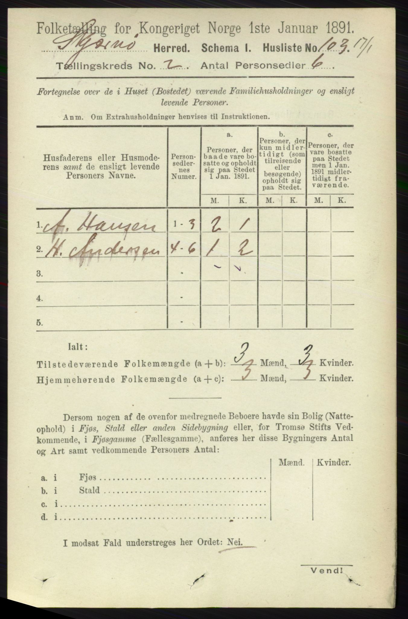 RA, 1891 census for 1941 Skjervøy, 1891, p. 1020