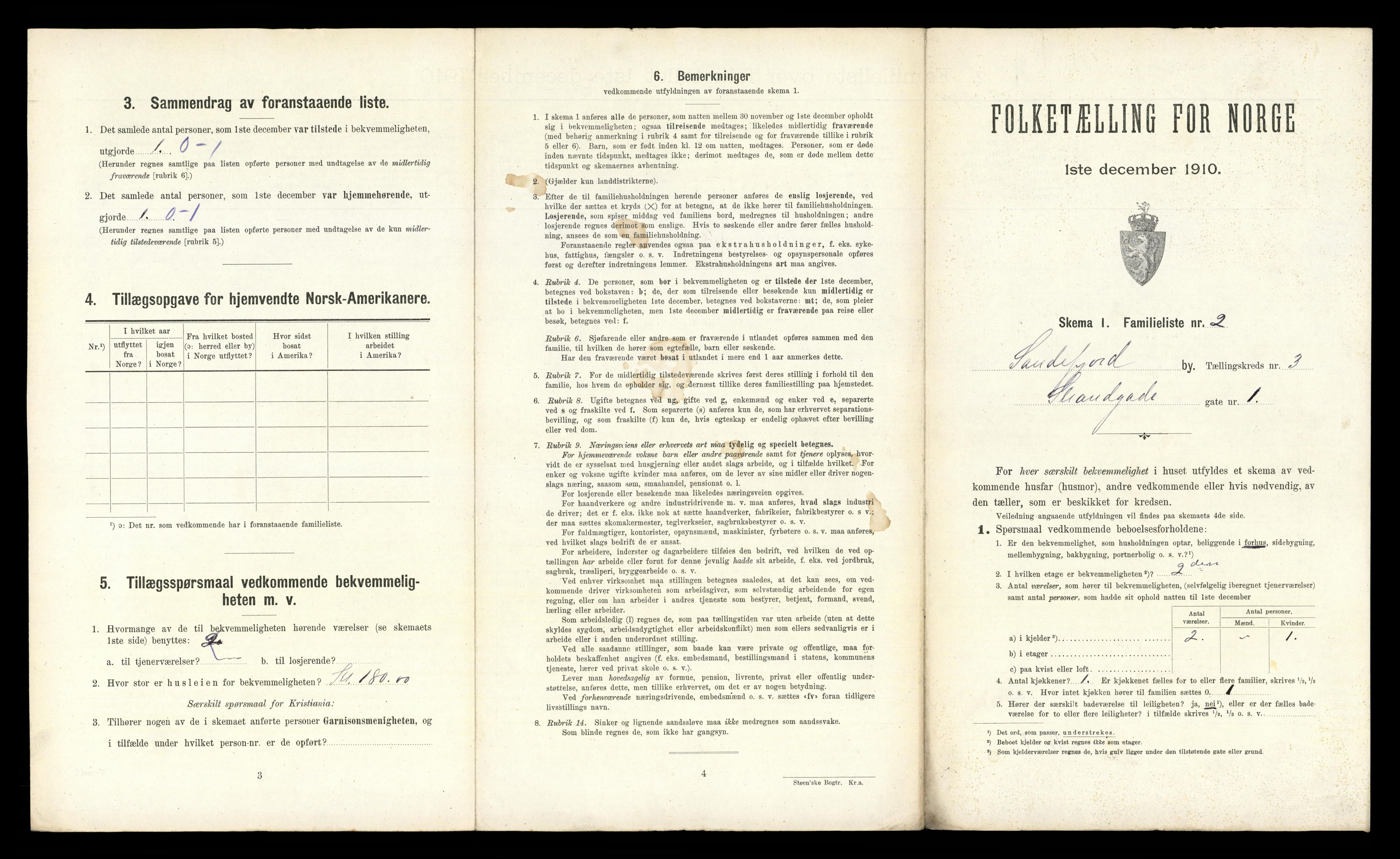 RA, 1910 census for Sandefjord, 1910, p. 754