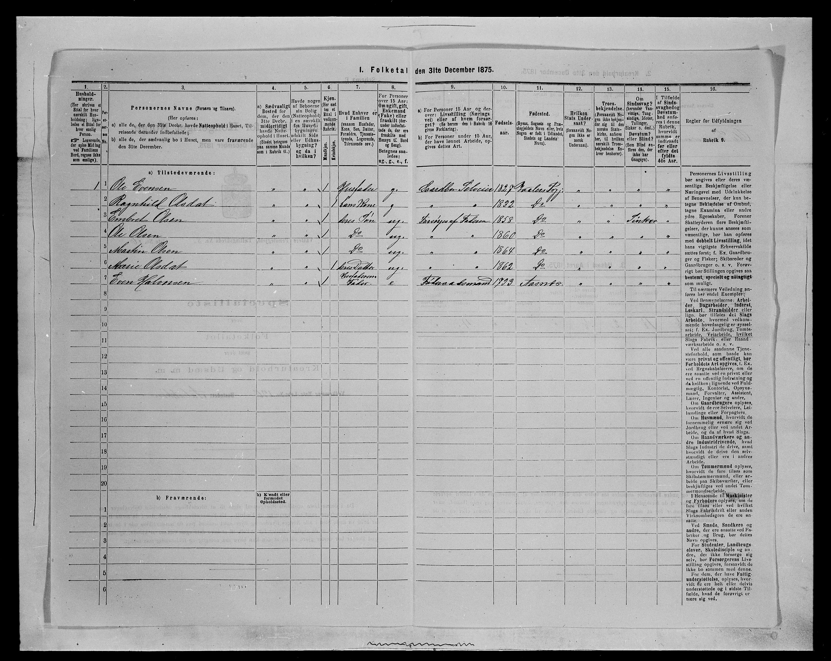 SAH, 1875 census for 0426P Våler parish (Hedmark), 1875, p. 1176