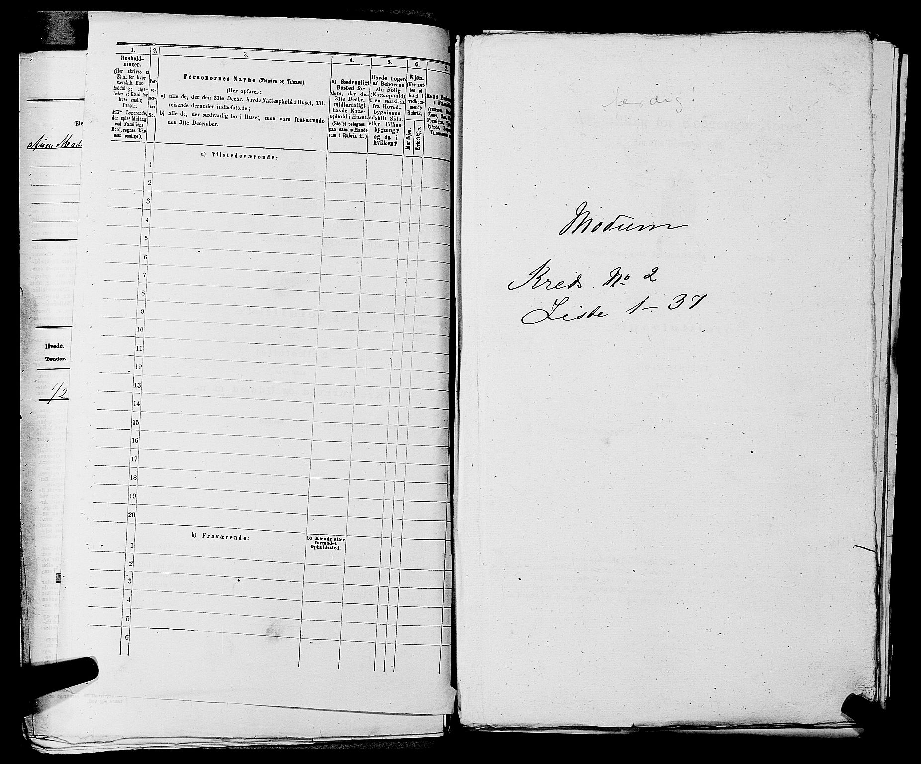 SAKO, 1875 census for 0623P Modum, 1875, p. 232