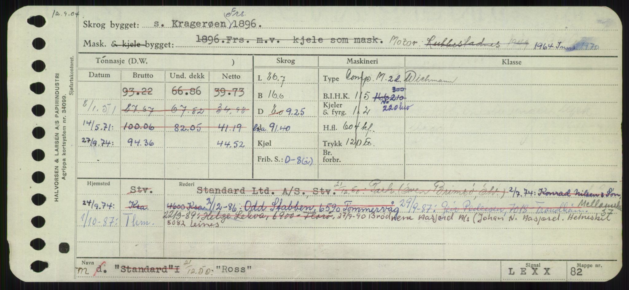 Sjøfartsdirektoratet med forløpere, Skipsmålingen, RA/S-1627/H/Ha/L0004/0002: Fartøy, Mas-R / Fartøy, Odin-R, p. 853