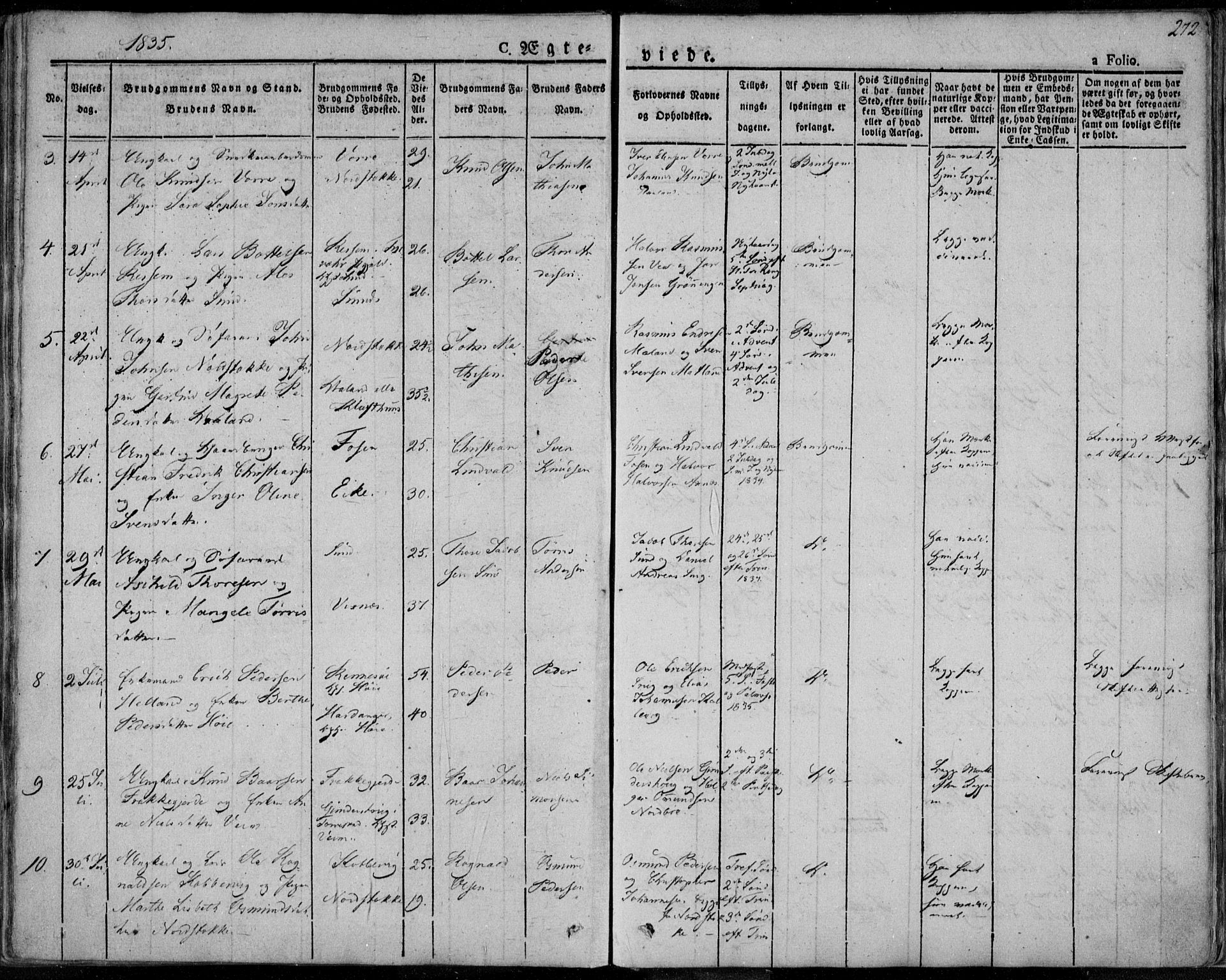 Avaldsnes sokneprestkontor, SAST/A -101851/H/Ha/Haa/L0005: Parish register (official) no. A 5.1, 1825-1841, p. 272