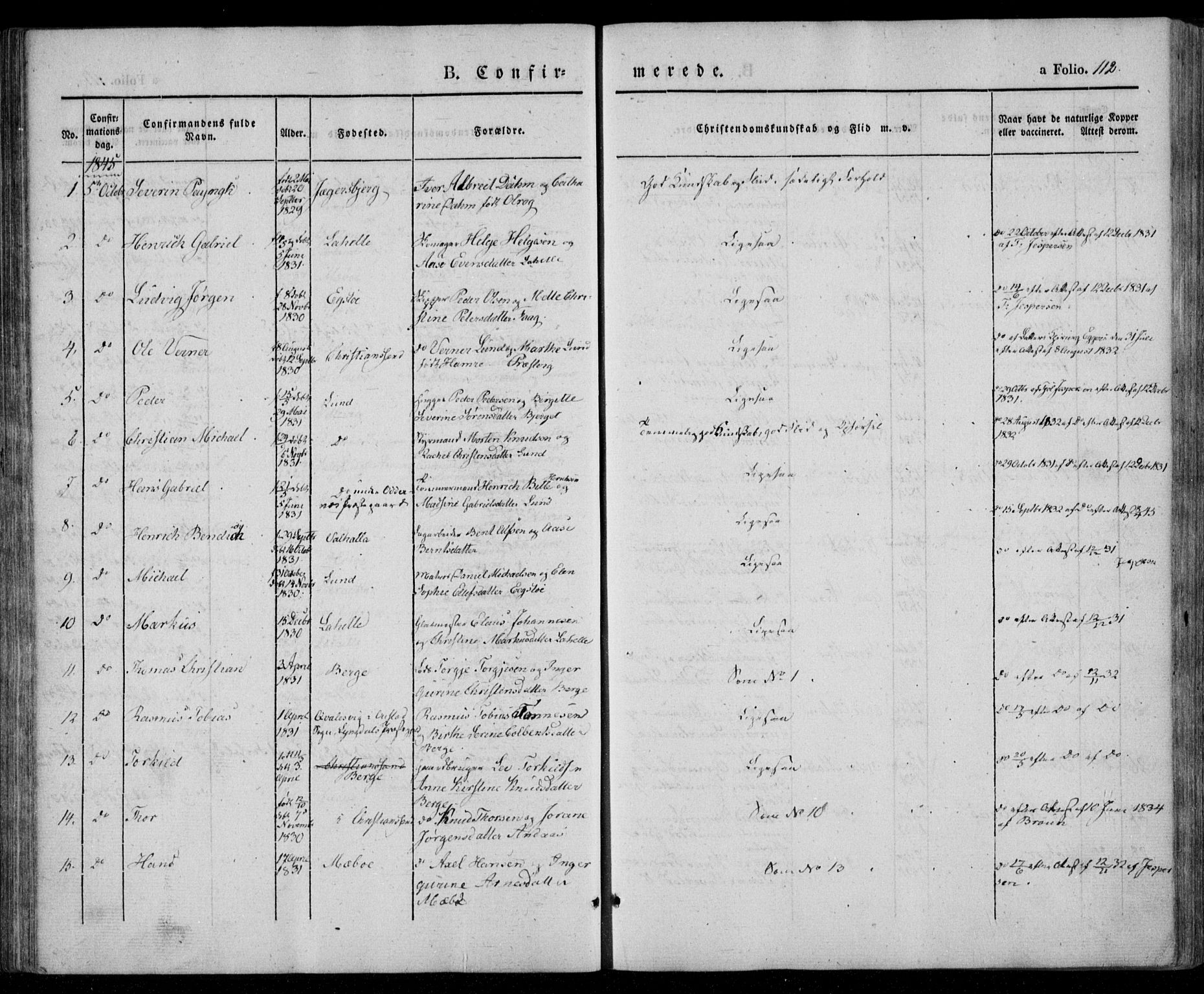 Oddernes sokneprestkontor, SAK/1111-0033/F/Fa/Faa/L0006: Parish register (official) no. A 6, 1838-1851, p. 112