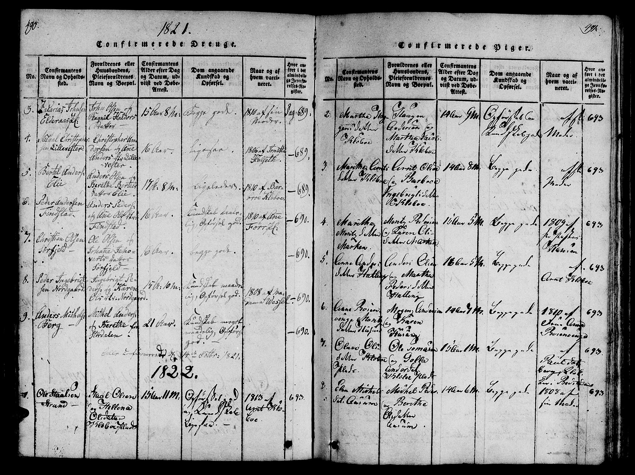 Ministerialprotokoller, klokkerbøker og fødselsregistre - Nord-Trøndelag, SAT/A-1458/746/L0441: Parish register (official) no. 746A03 /1, 1816-1827, p. 490-491