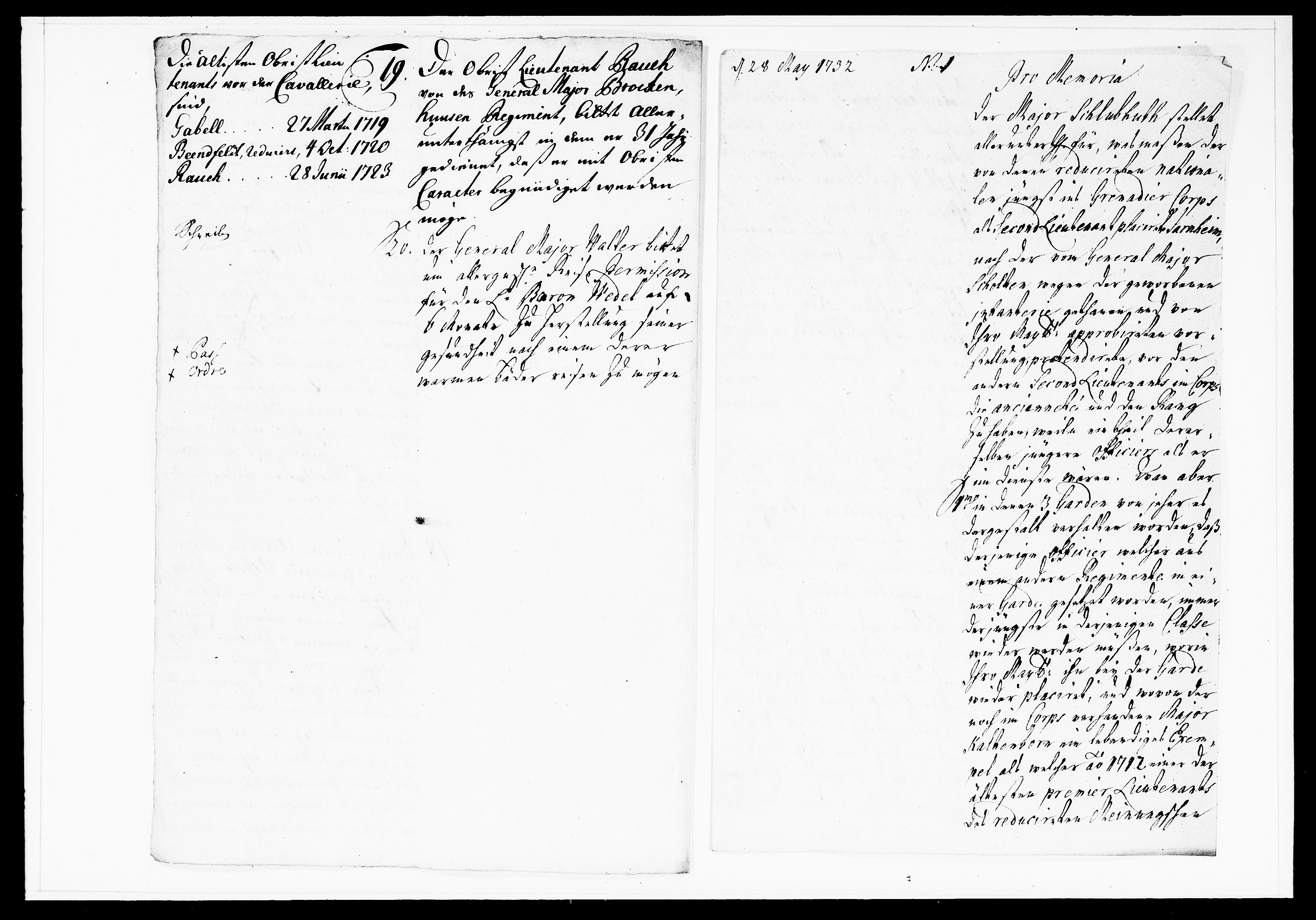 Krigskollegiet, Krigskancelliet, DRA/A-0006/-/1103-1107: Refererede sager, 1732, p. 144