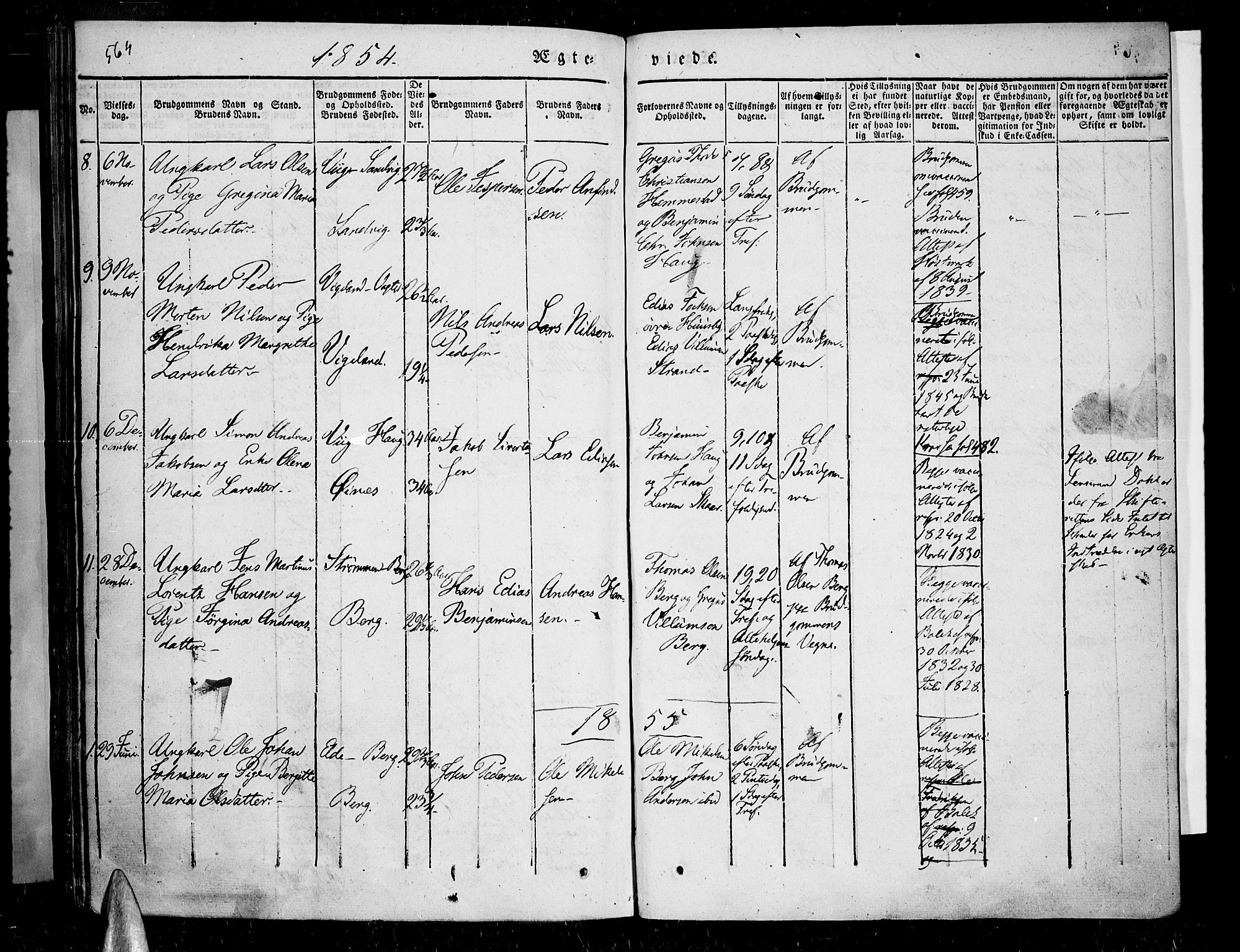 Kvæfjord sokneprestkontor, AV/SATØ-S-1323/G/Ga/Gaa/L0003kirke: Parish register (official) no. 3, 1830-1857, p. 564