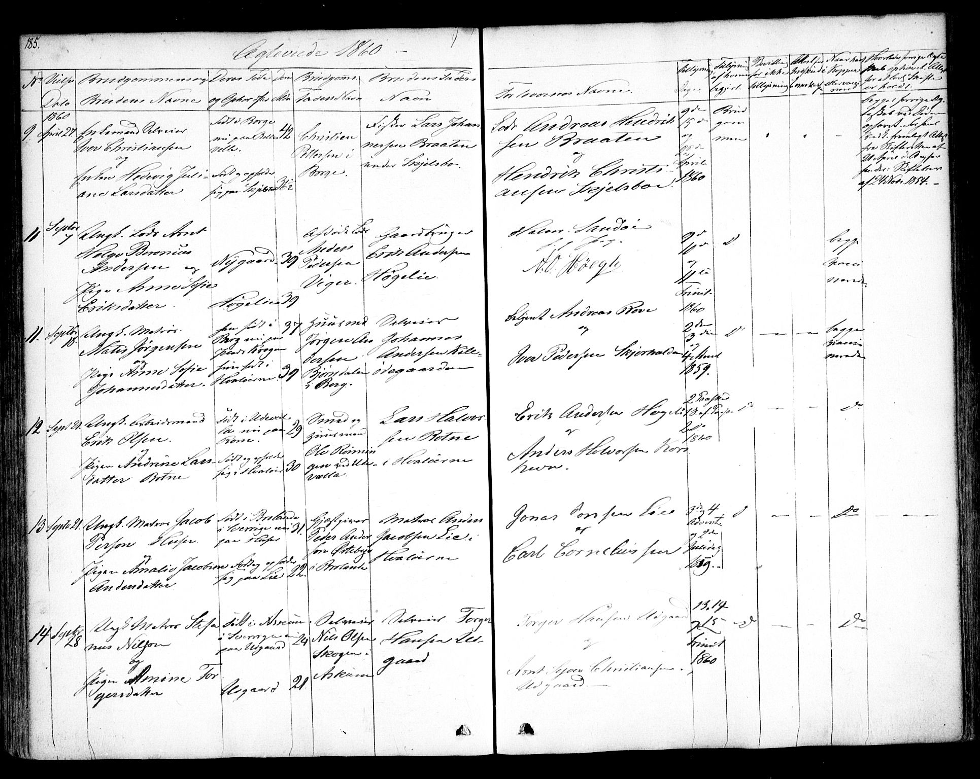 Hvaler prestekontor Kirkebøker, AV/SAO-A-2001/F/Fa/L0006: Parish register (official) no. I 6, 1846-1863, p. 185