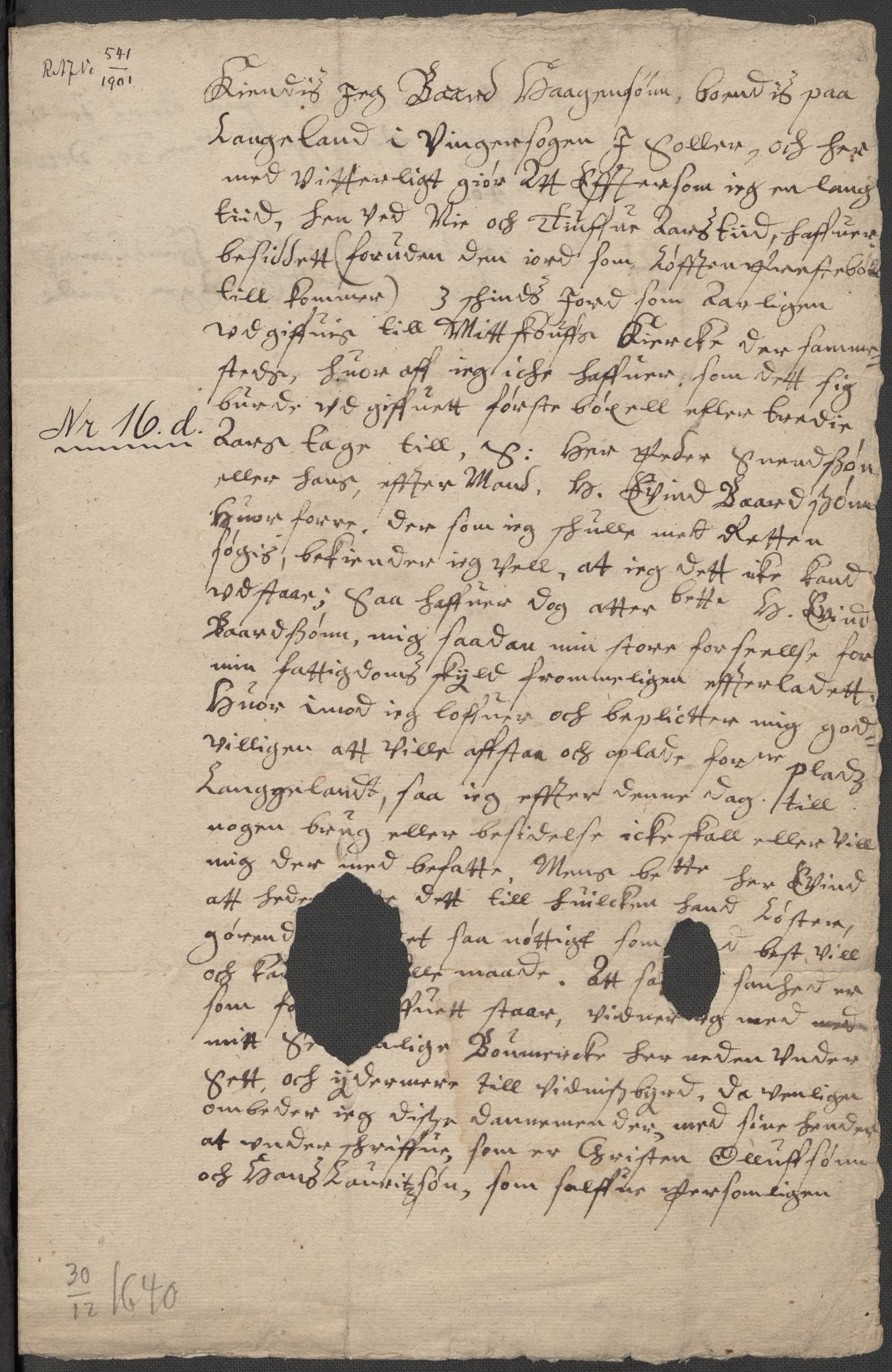 Riksarkivets diplomsamling, AV/RA-EA-5965/F15/L0011: Prestearkiv - Hedmark, 1575-1735, p. 85