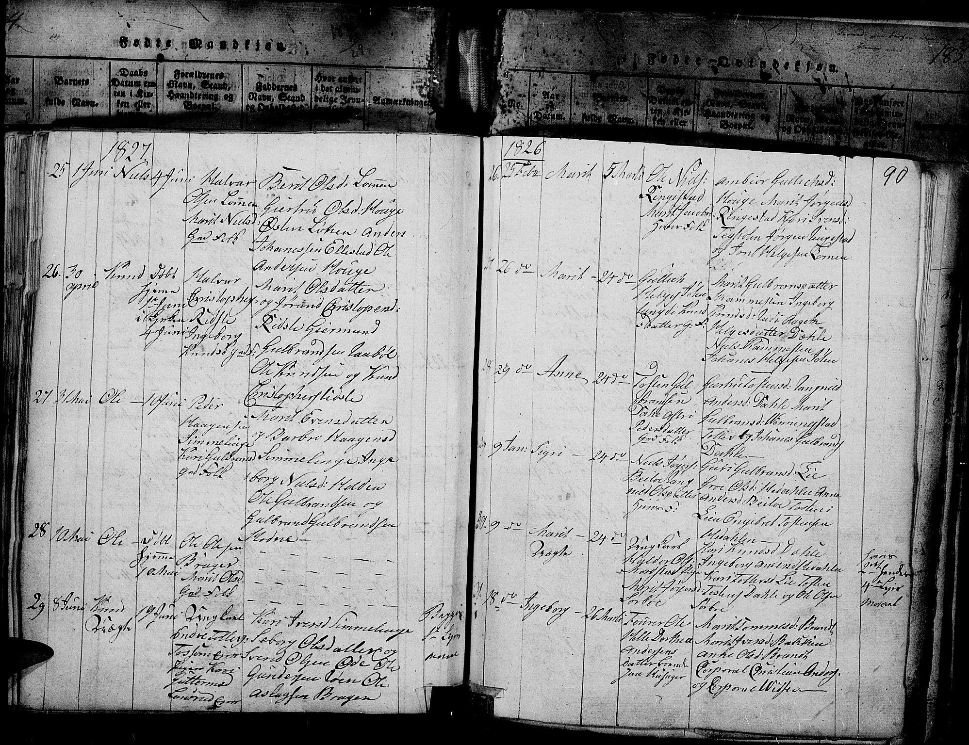 Slidre prestekontor, SAH/PREST-134/H/Ha/Haa/L0002: Parish register (official) no. 2, 1814-1830, p. 187n