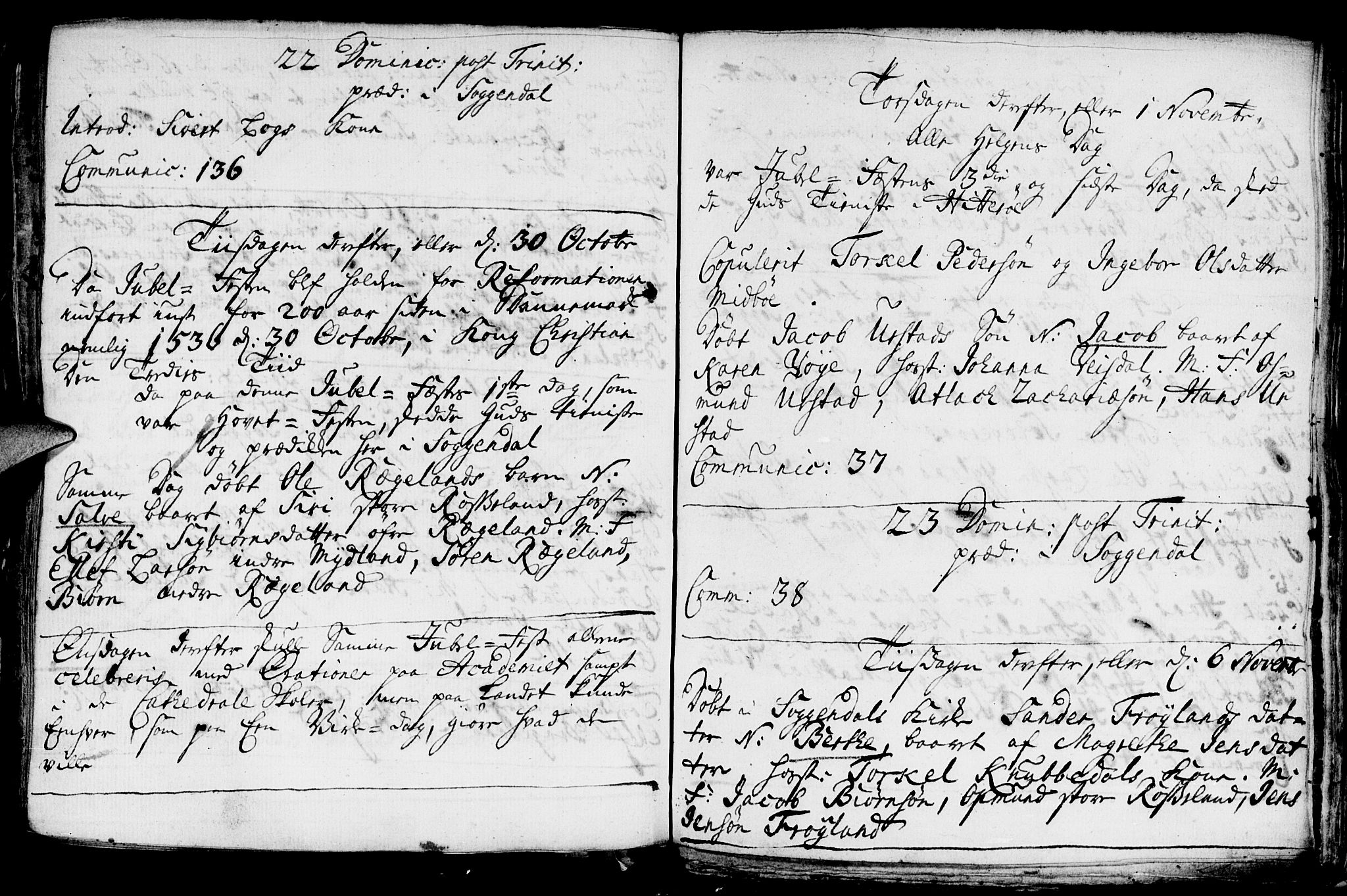 Sokndal sokneprestkontor, AV/SAST-A-101808: Parish register (official) no. A 1, 1729-1740